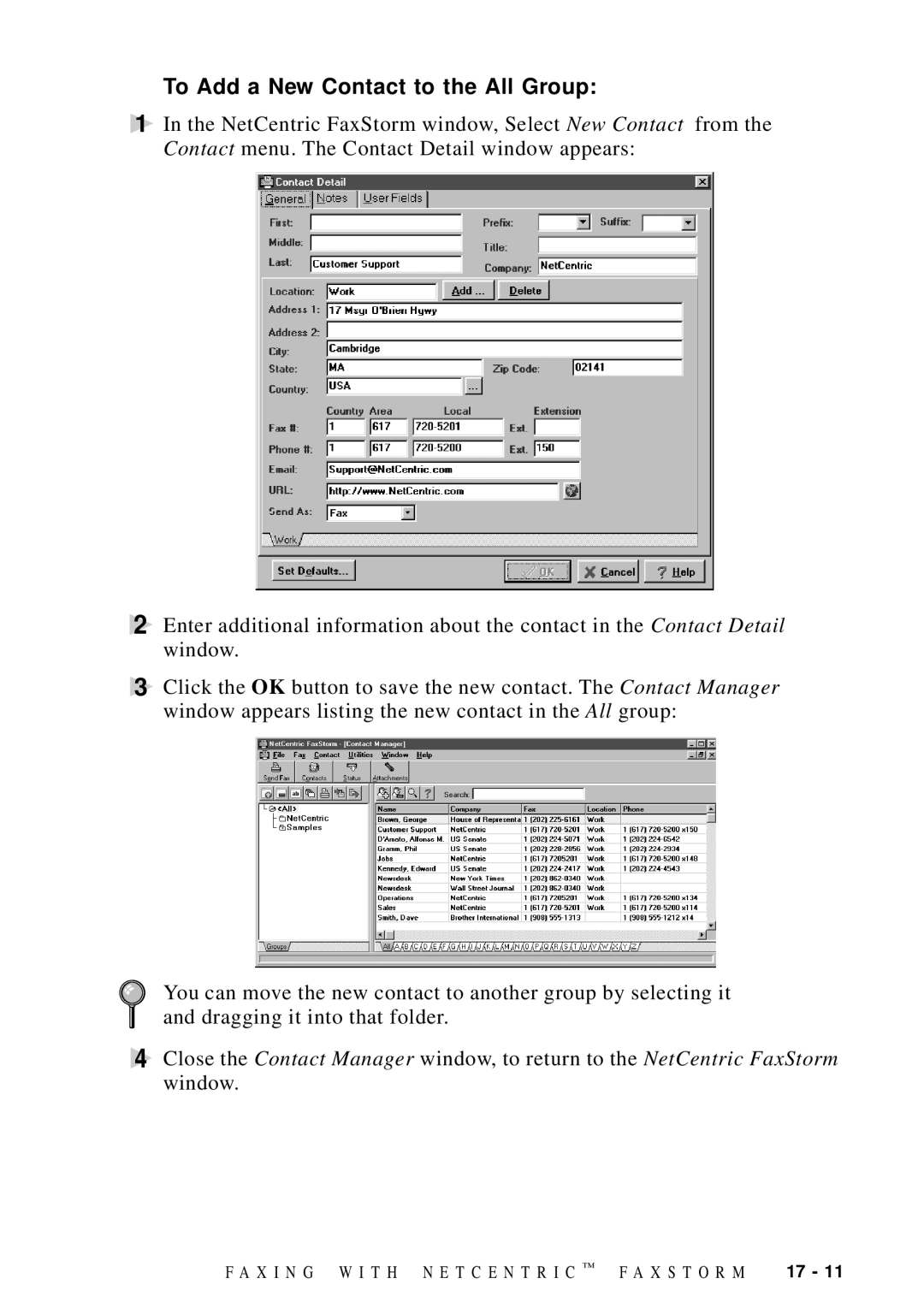 Brother MFC-9100C manual To Add a New Contact to the All Group 