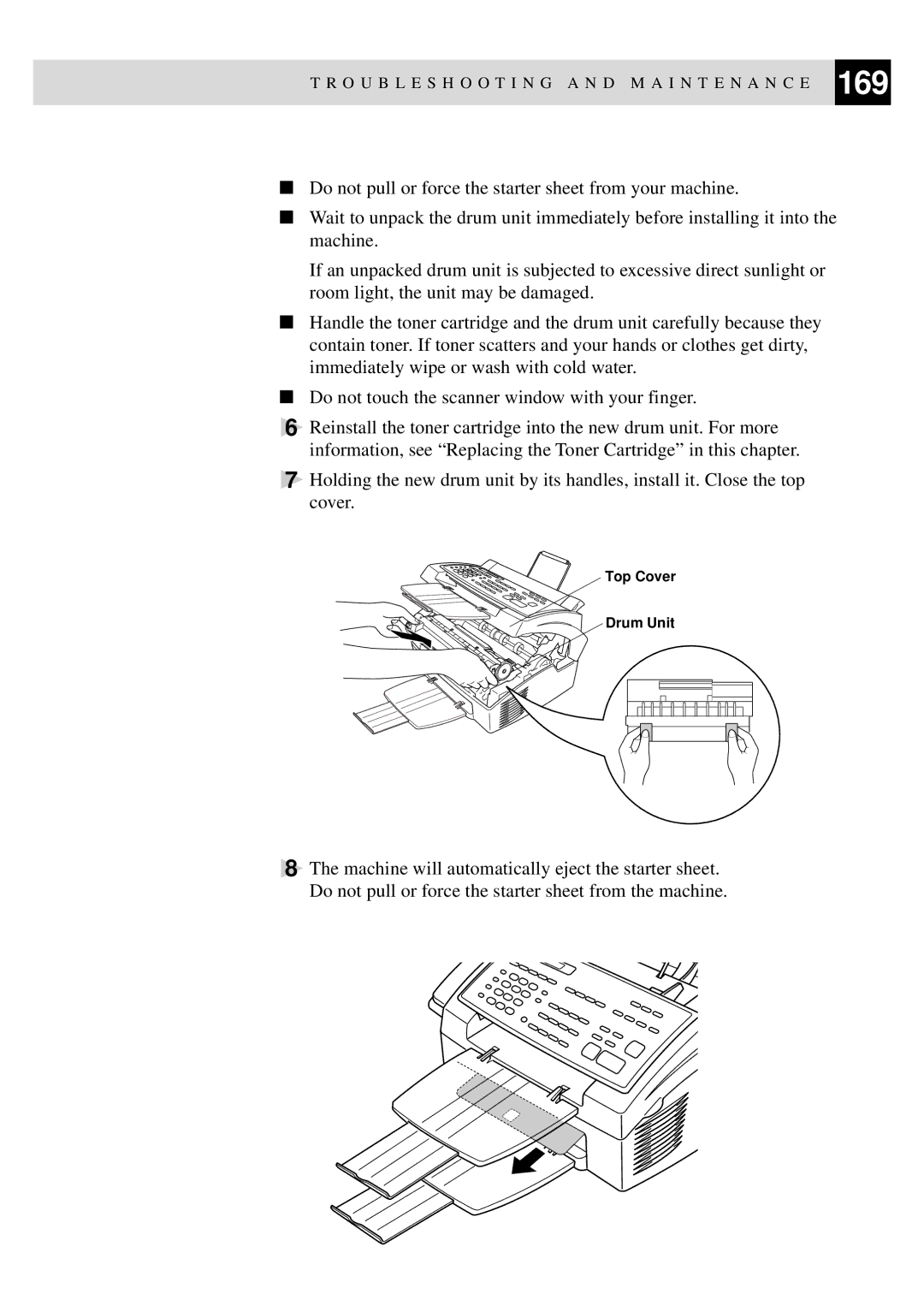 Brother MFC-9550 manual Troubleshooting a N D M a I N T E N a N C E 