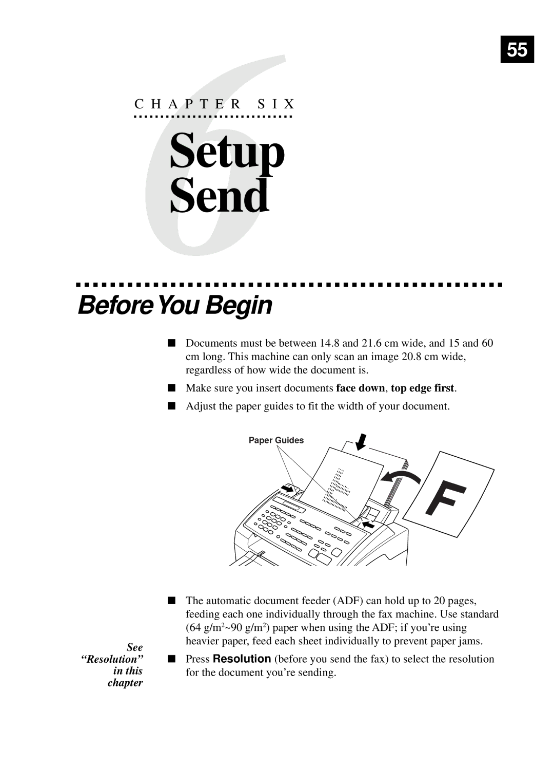 Brother MFC-9550 manual Setup Send, BeforeYou Begin 