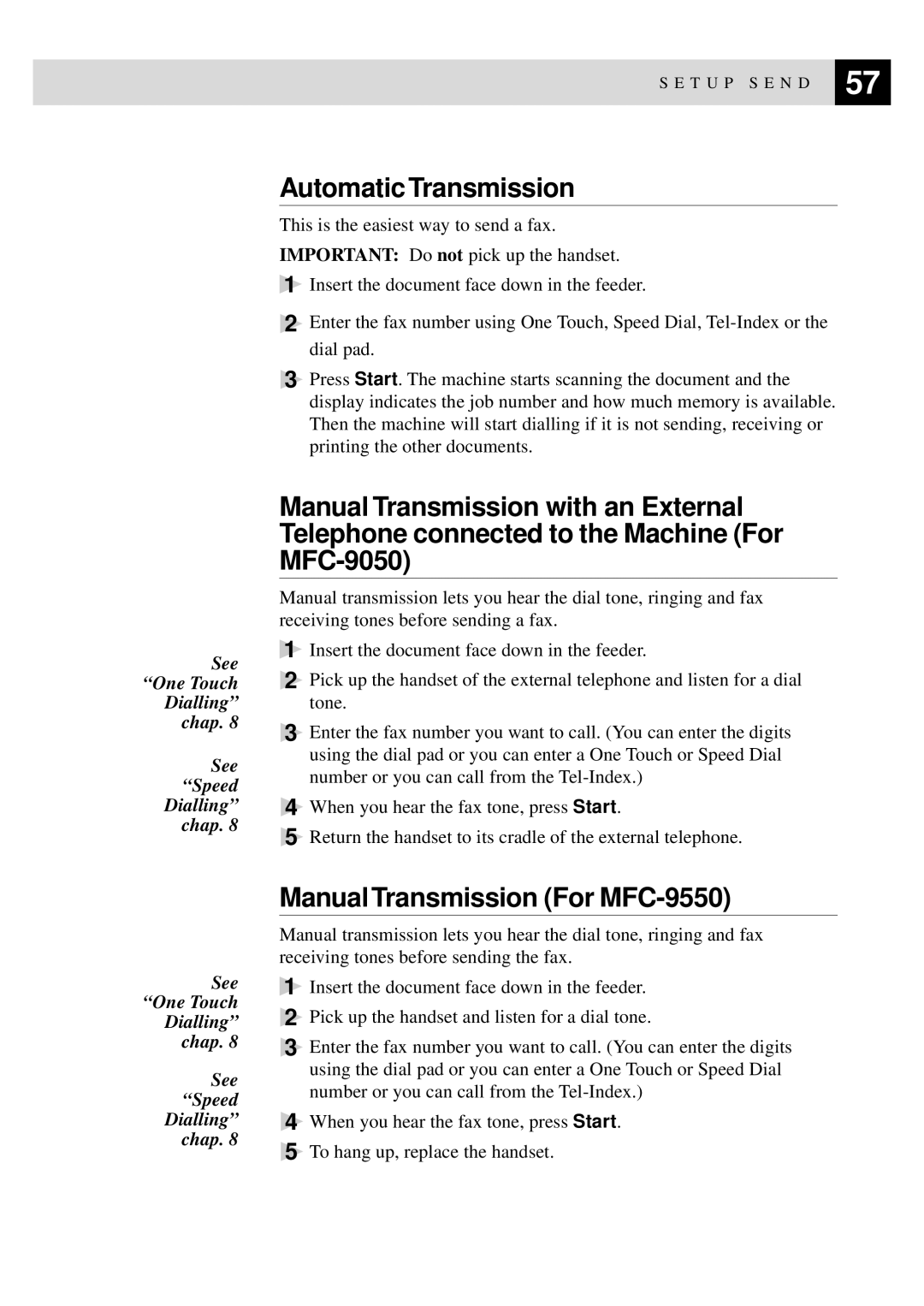 Brother manual Automatic Transmission, Manual Transmission For MFC-9550 