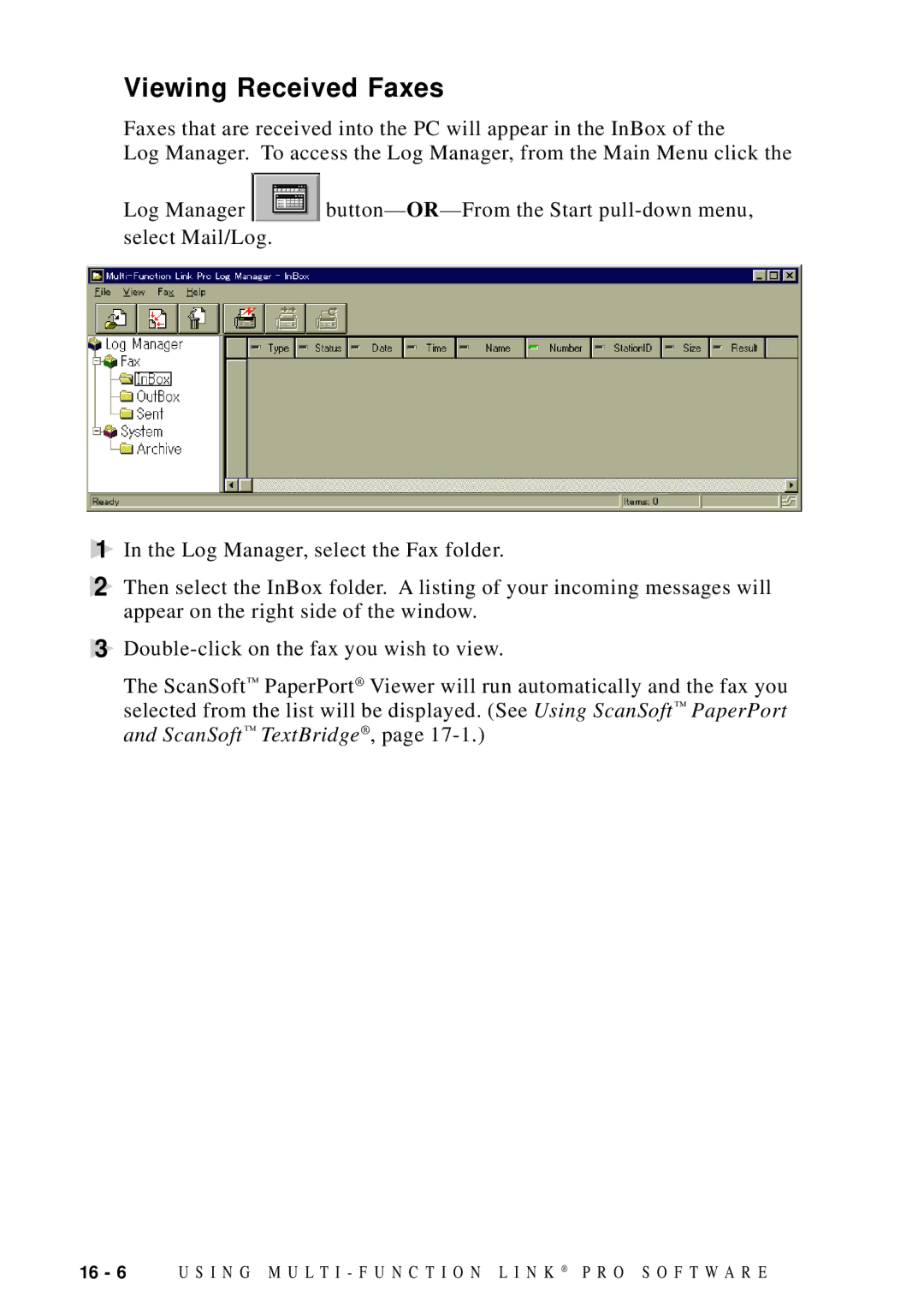 Brother MFC 9600 owner manual Viewing Received Faxes 