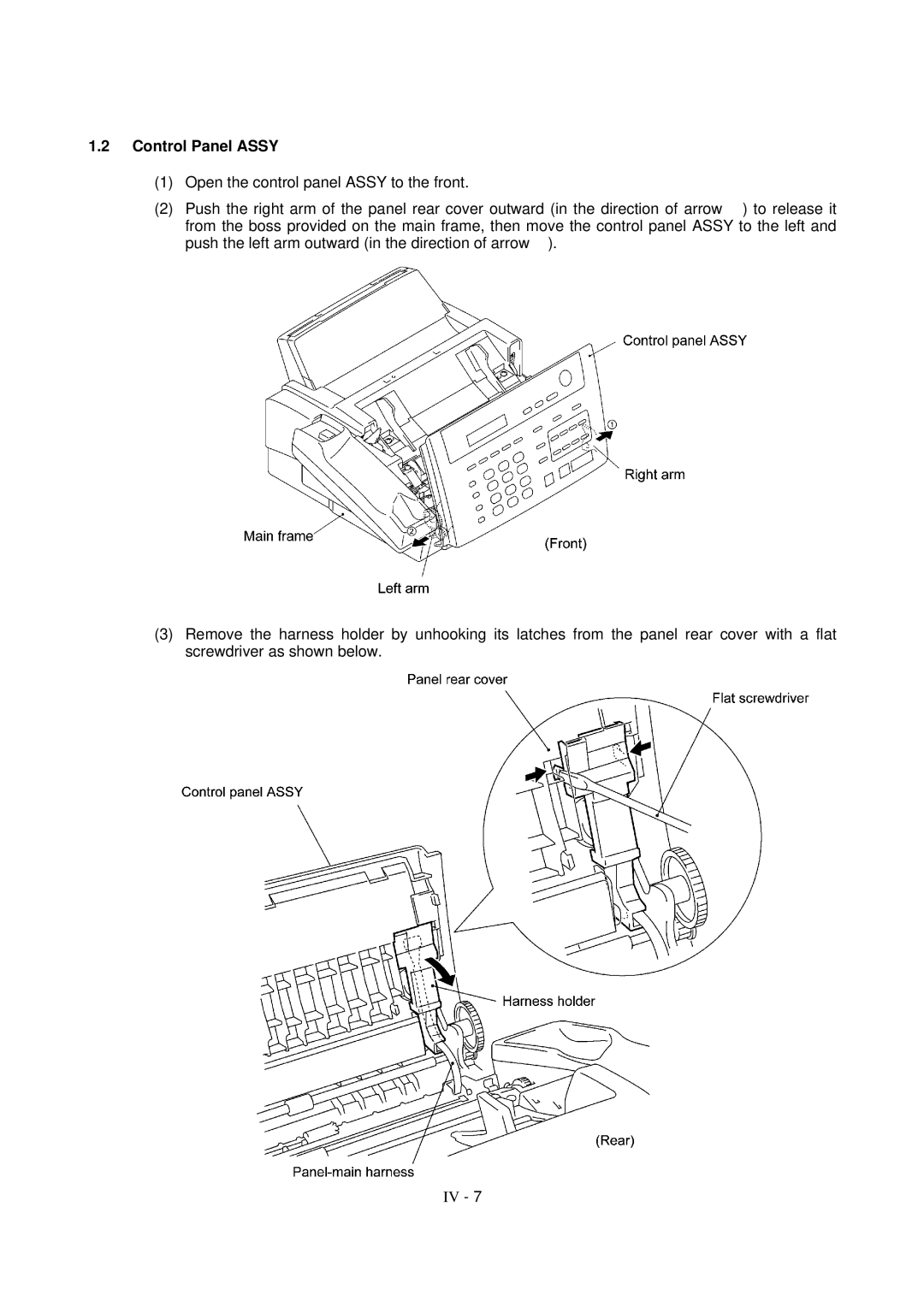 Brother FAX-921, MFC-970MC, FAX-931 service manual Control Panel Assy 