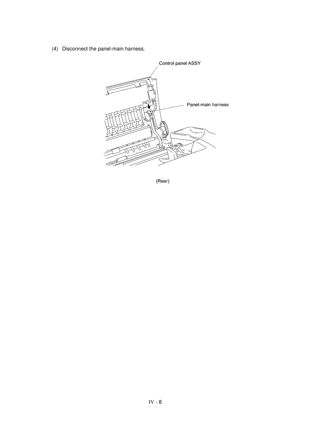 Brother MFC-970MC, FAX-931, FAX-921 service manual Disconnect the panel-main harness 