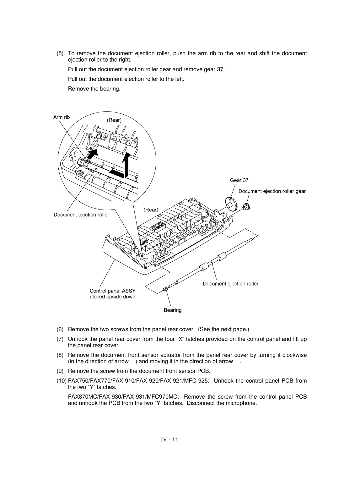 Brother MFC-970MC, FAX-931, FAX-921 service manual 