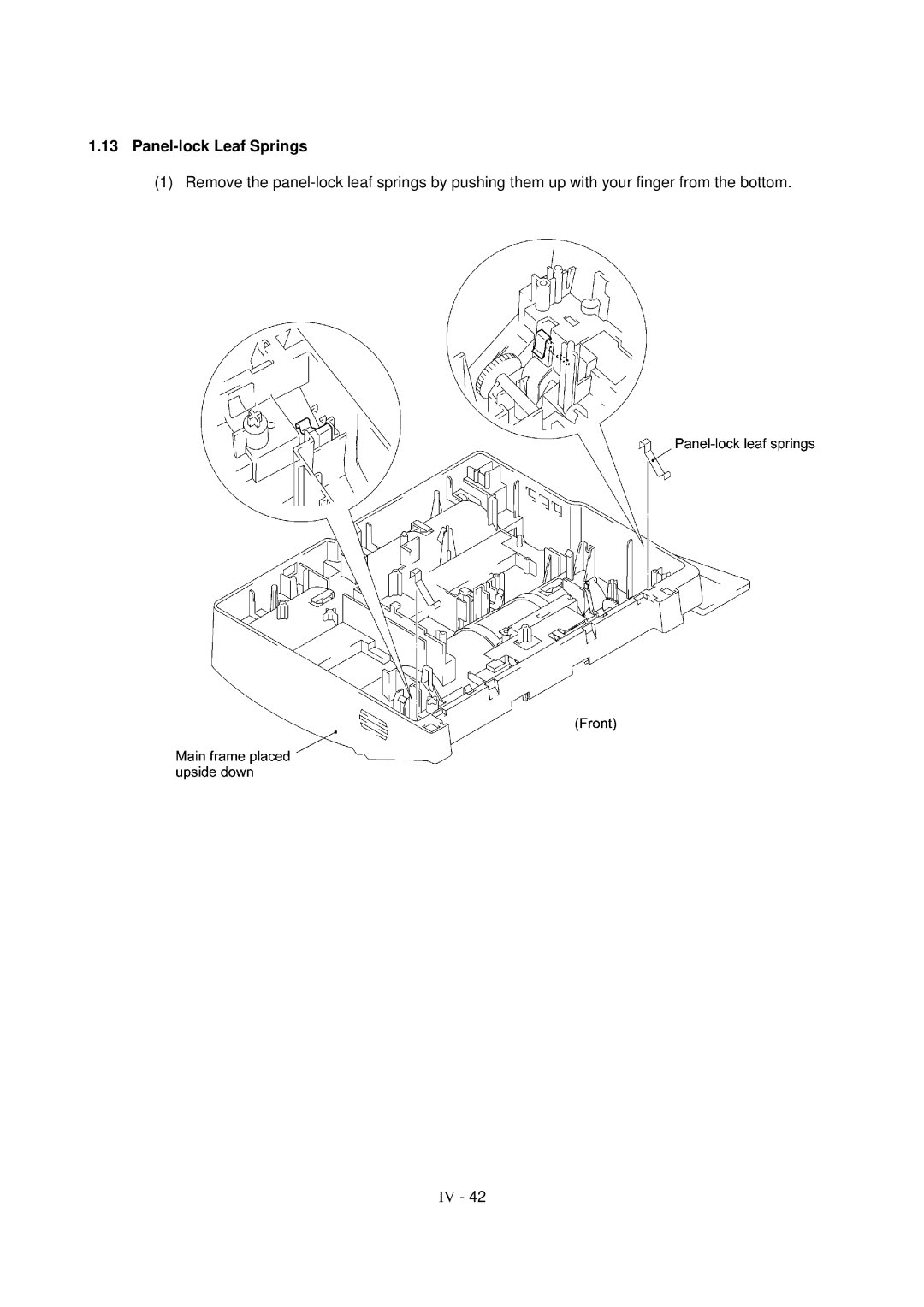 Brother FAX-931, MFC-970MC, FAX-921 service manual Panel-lock Leaf Springs 