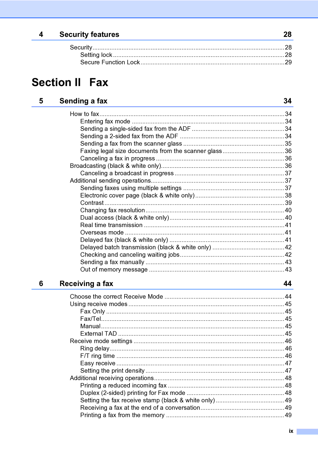 Brother MFC-9840CDW manual Section II Fax, Sending a fax 