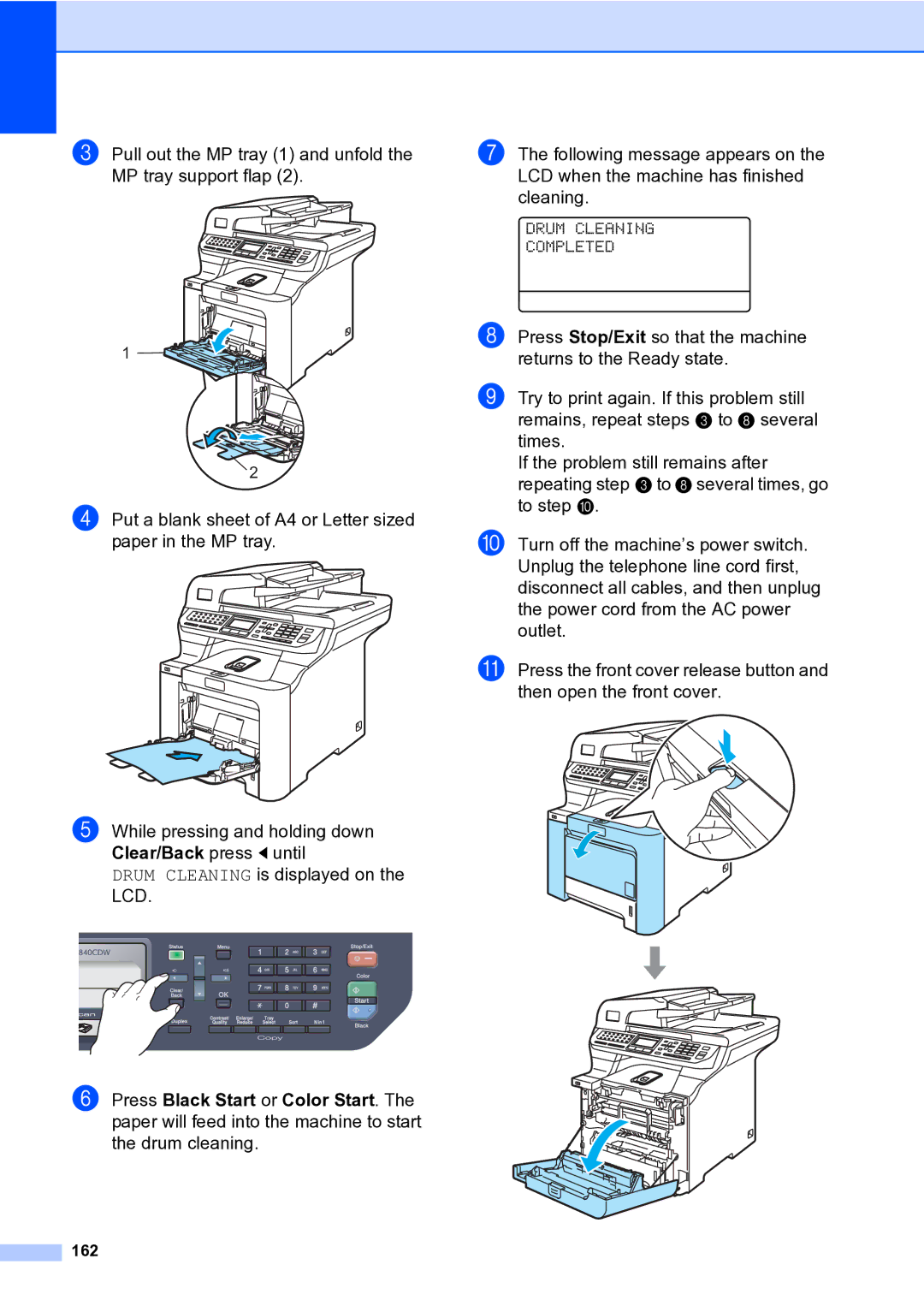 Brother MFC-9840CDW manual 162 