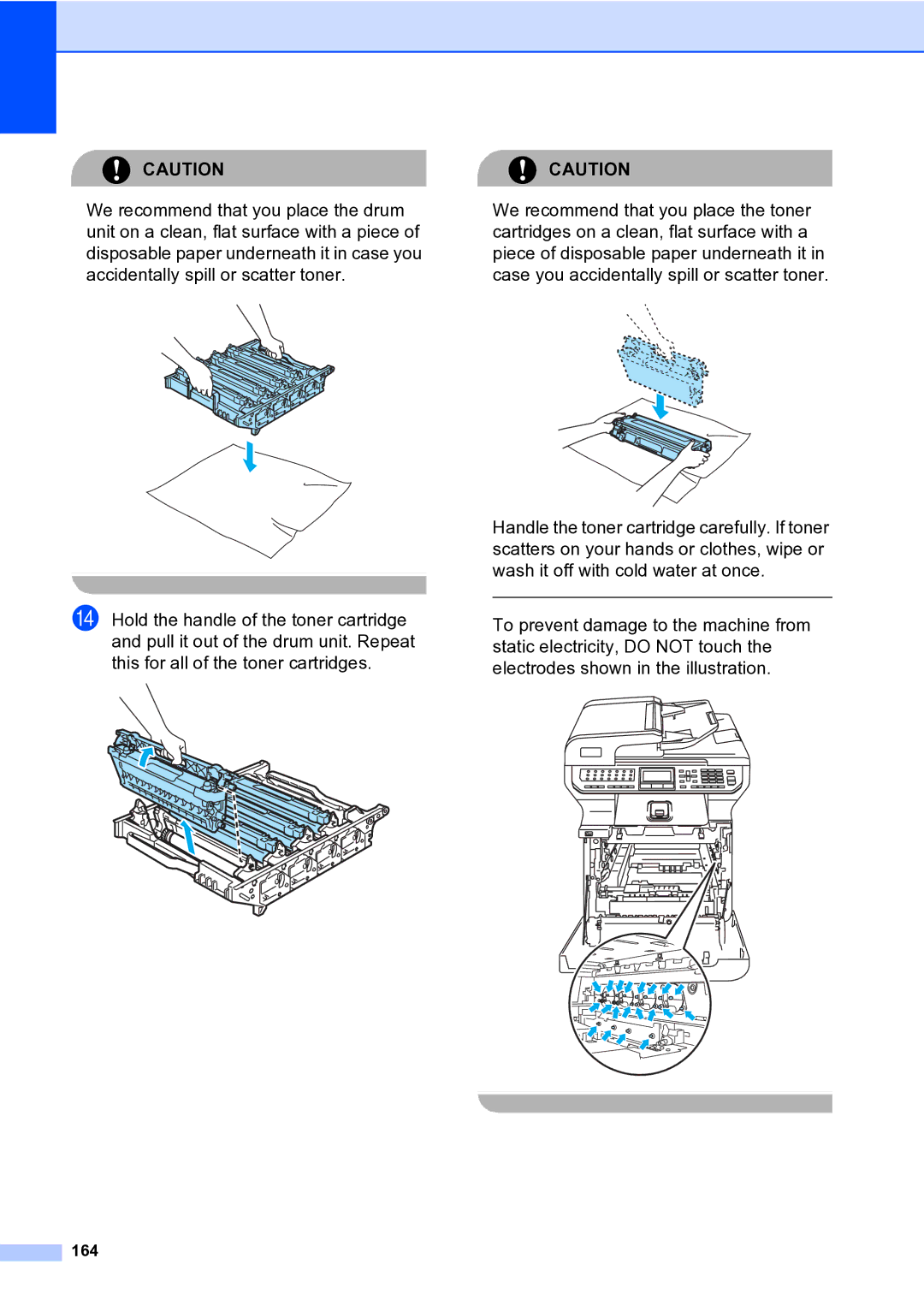 Brother MFC-9840CDW manual 164 