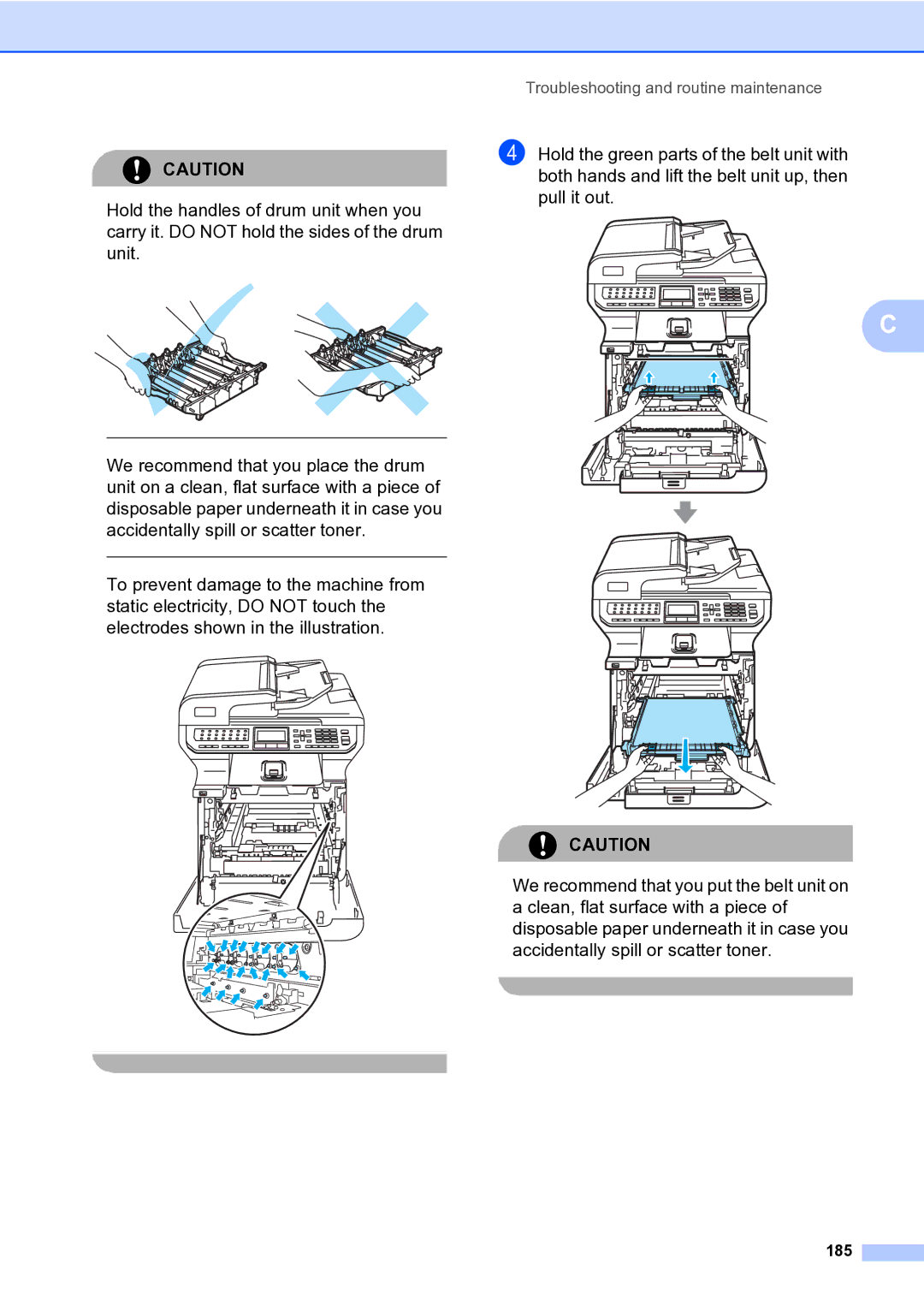 Brother MFC-9840CDW manual 185 