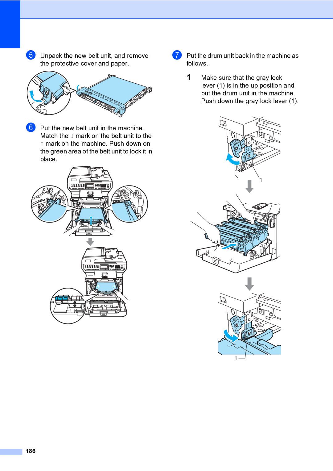 Brother MFC-9840CDW manual 186 