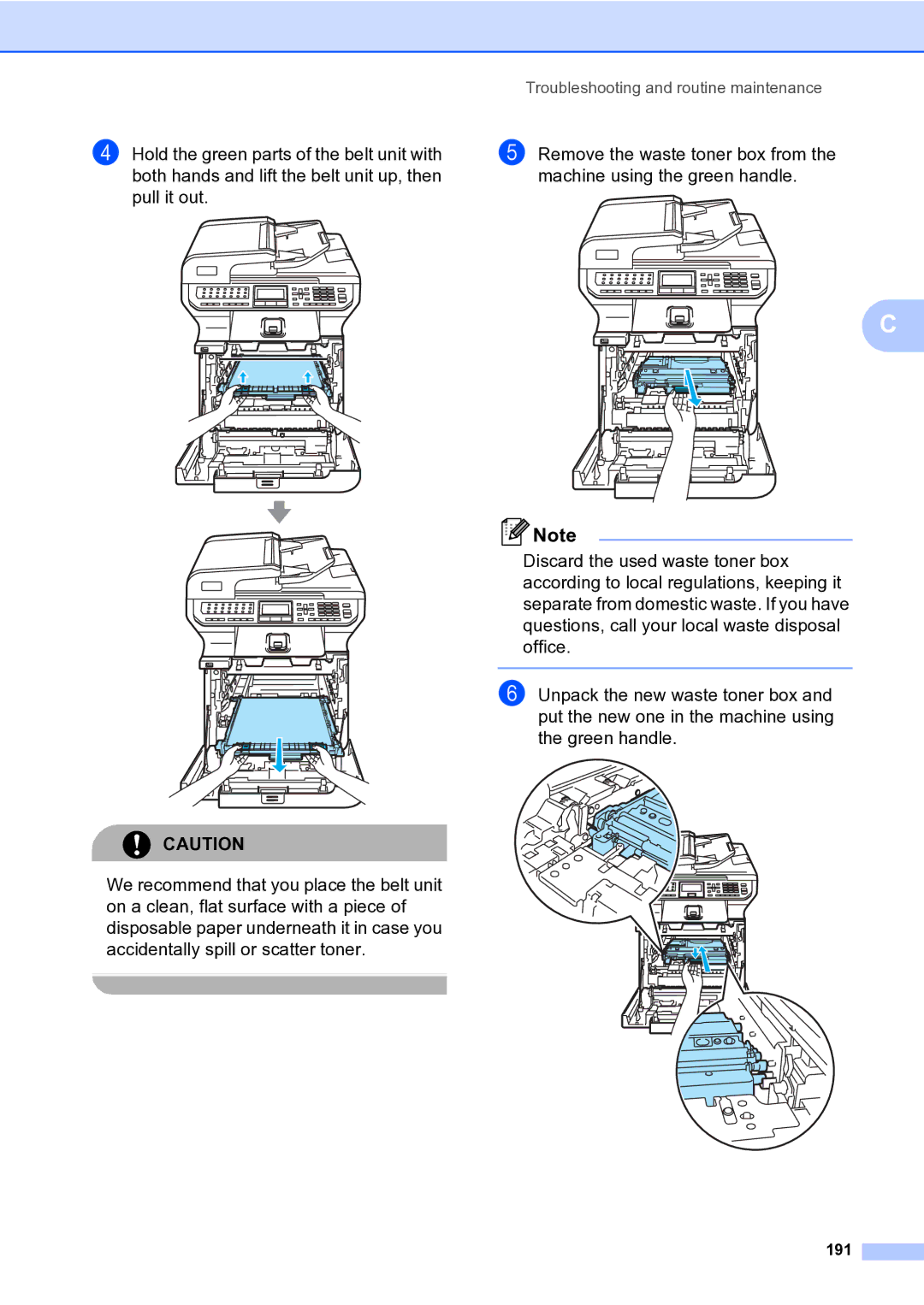 Brother MFC-9840CDW manual 191 