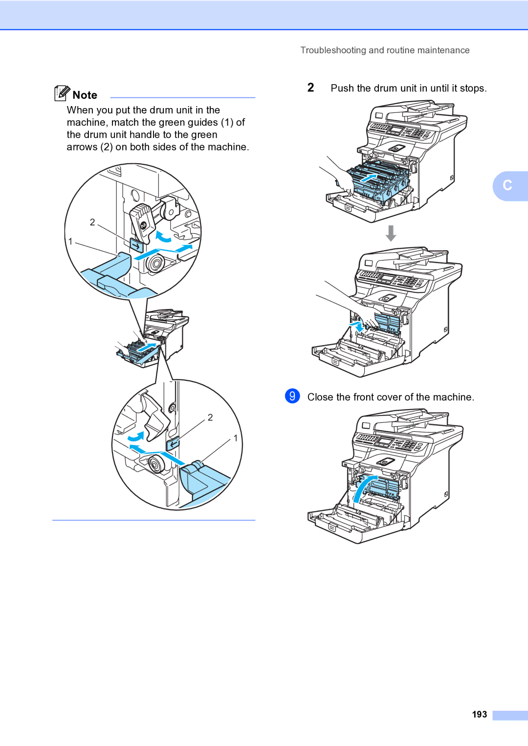 Brother MFC-9840CDW manual 193 