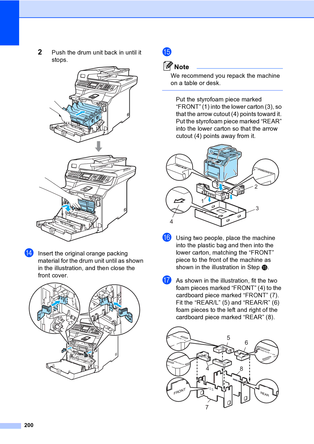 Brother MFC-9840CDW manual 200 