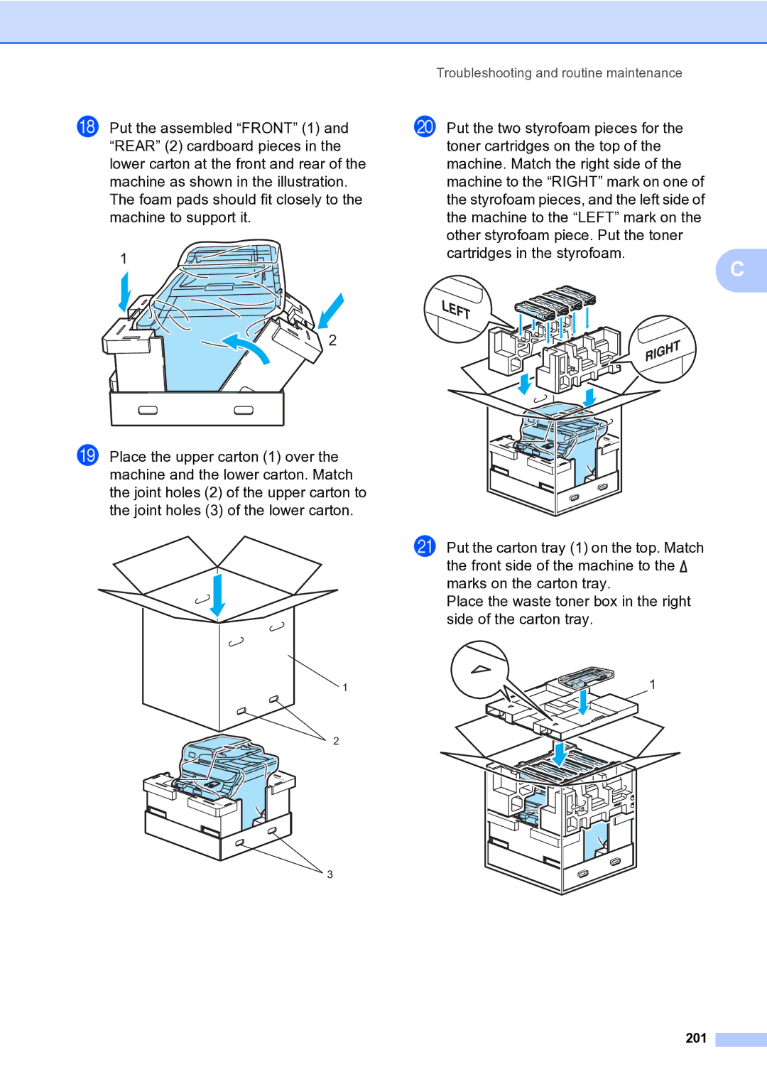 Brother MFC-9840CDW manual 201 