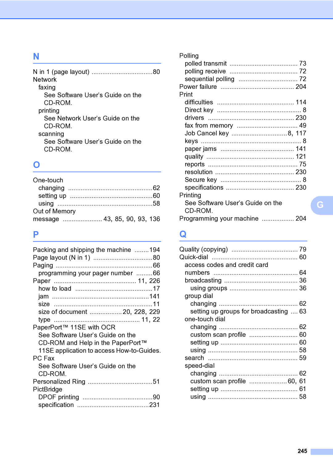 Brother MFC-9840CDW manual 245 