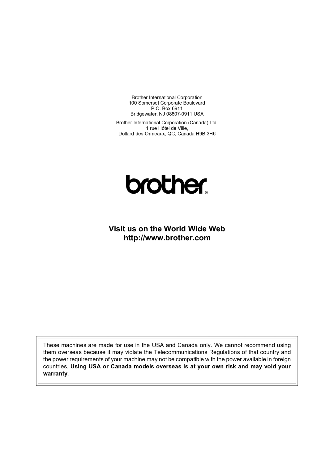 Brother MFC-9840CDW manual Visit us on the World Wide Web 