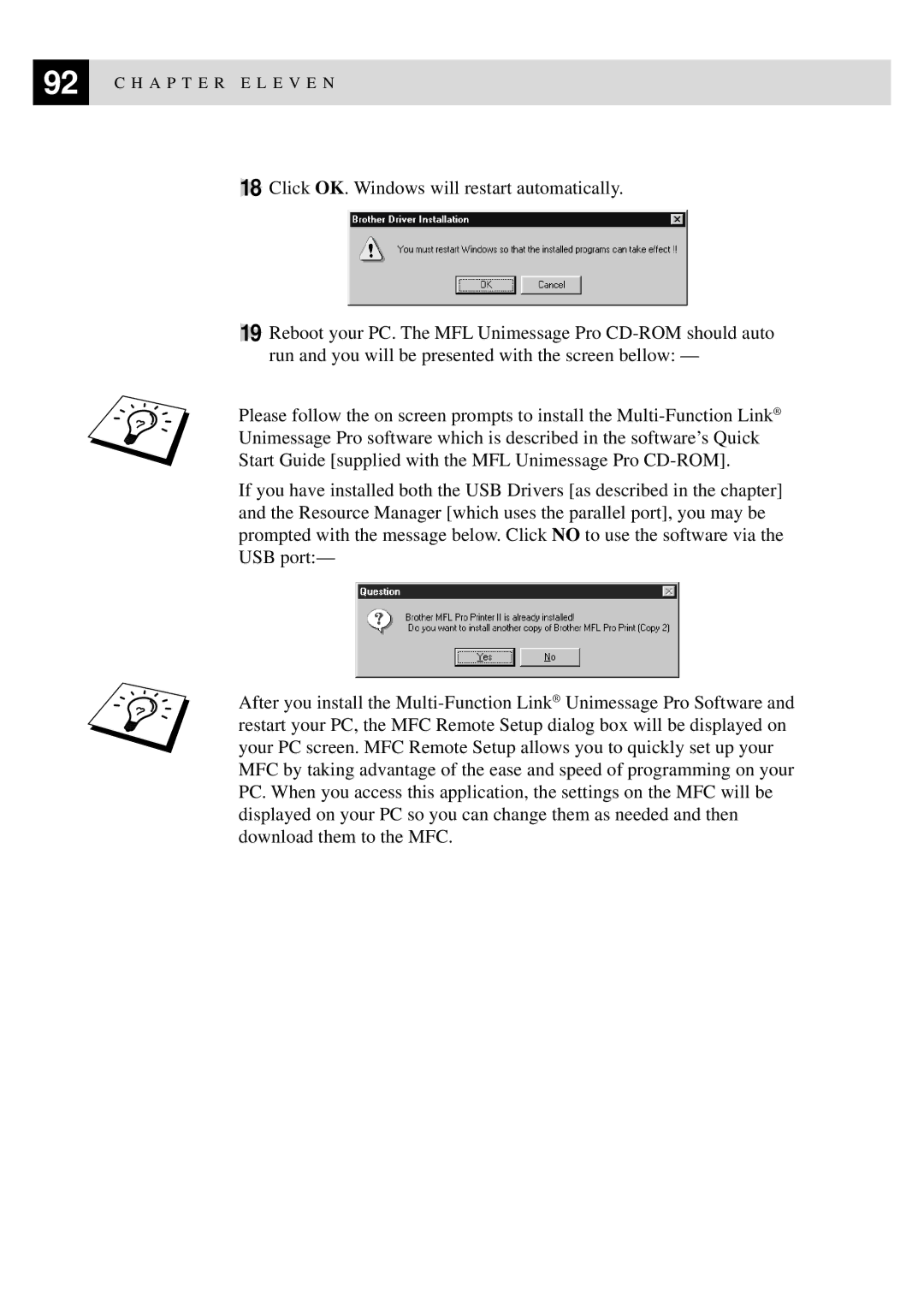 Brother MFC-9870 manual A P T E R E L E V E N 