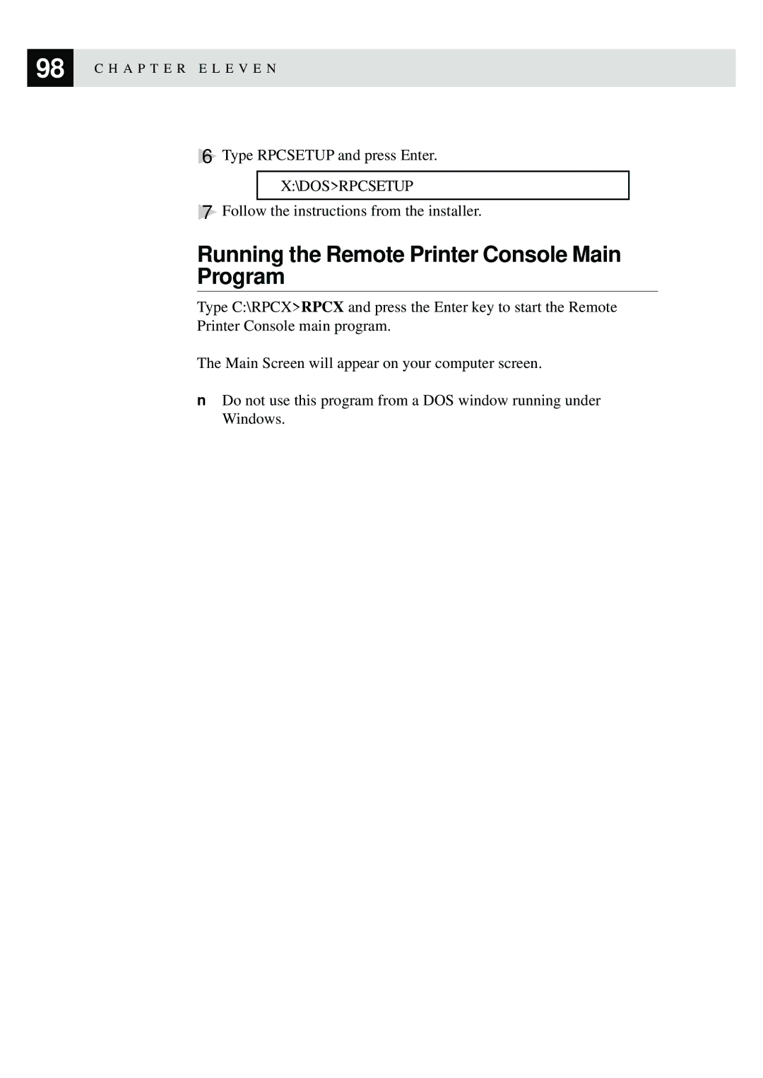 Brother MFC-9870 manual Running the Remote Printer Console Main Program 