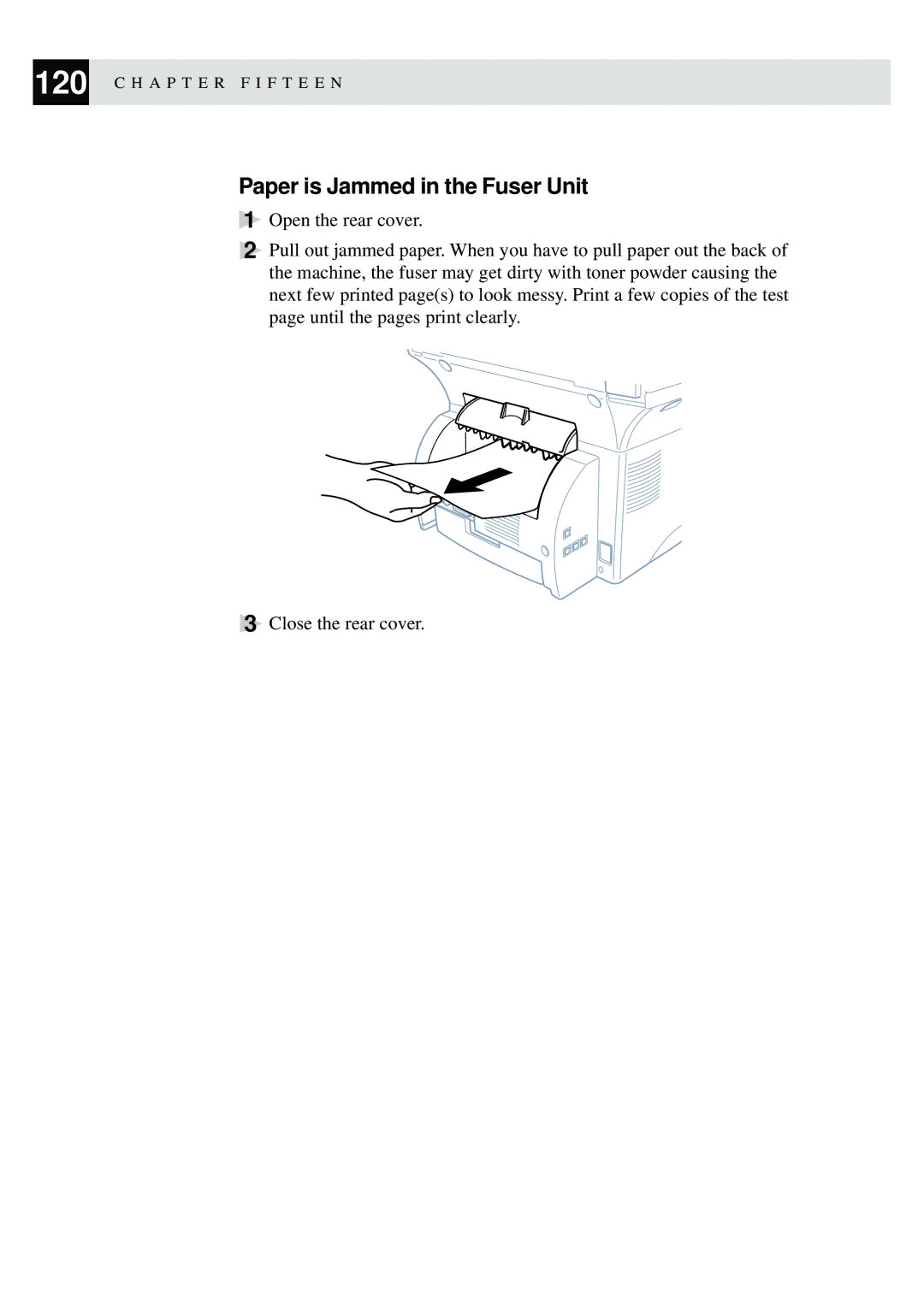 Brother MFC-9870 manual Paper is Jammed in the Fuser Unit 