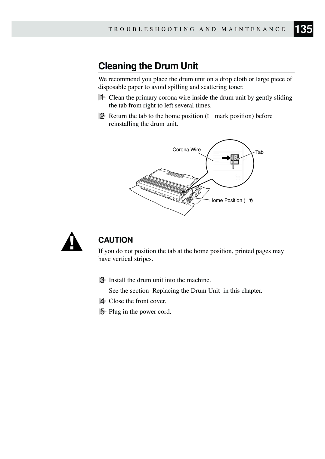 Brother MFC-9870 manual Cleaning the Drum Unit 