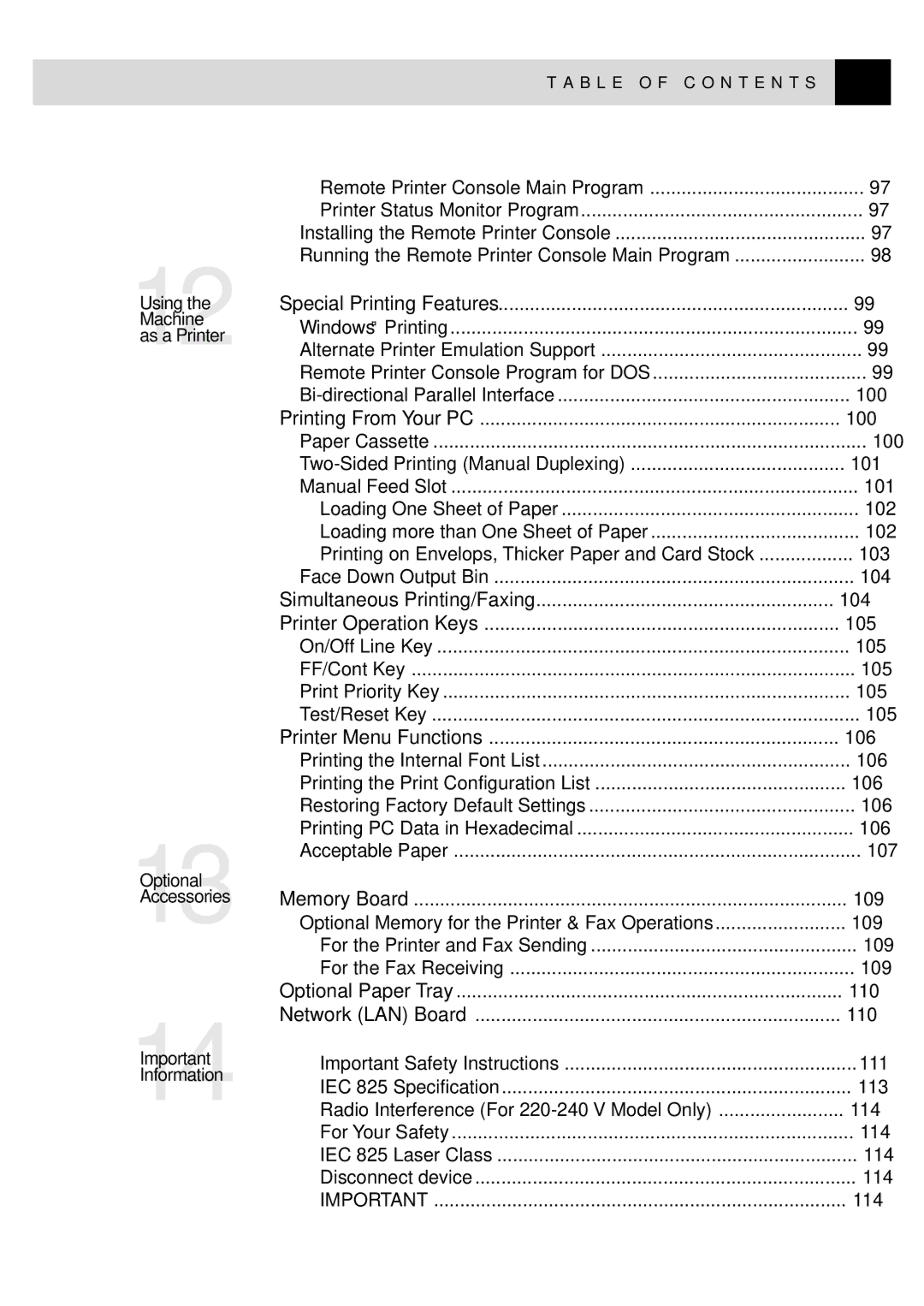 Brother MFC-9870 manual Remote Printer Console Main Program 