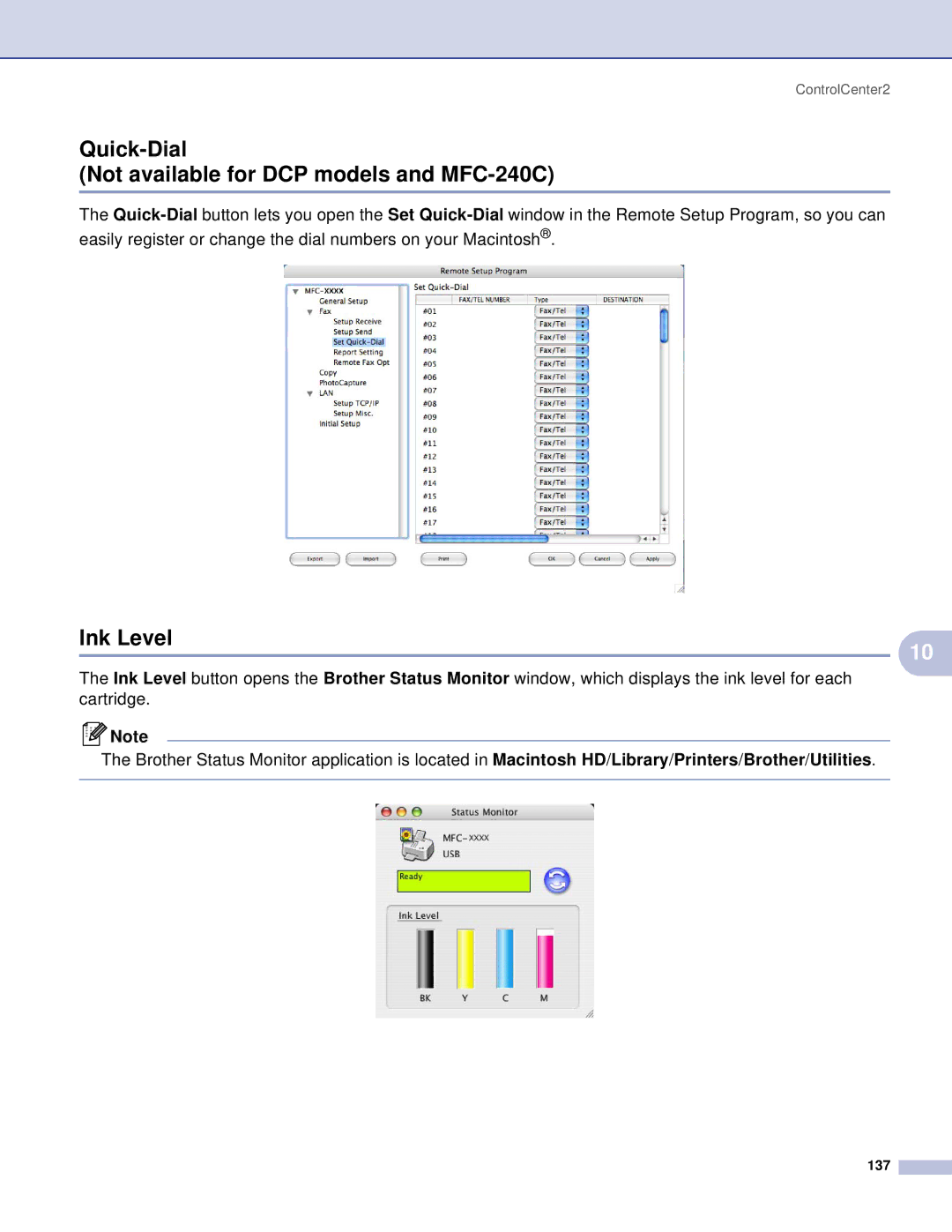 Brother DCP, MFC manual 137 