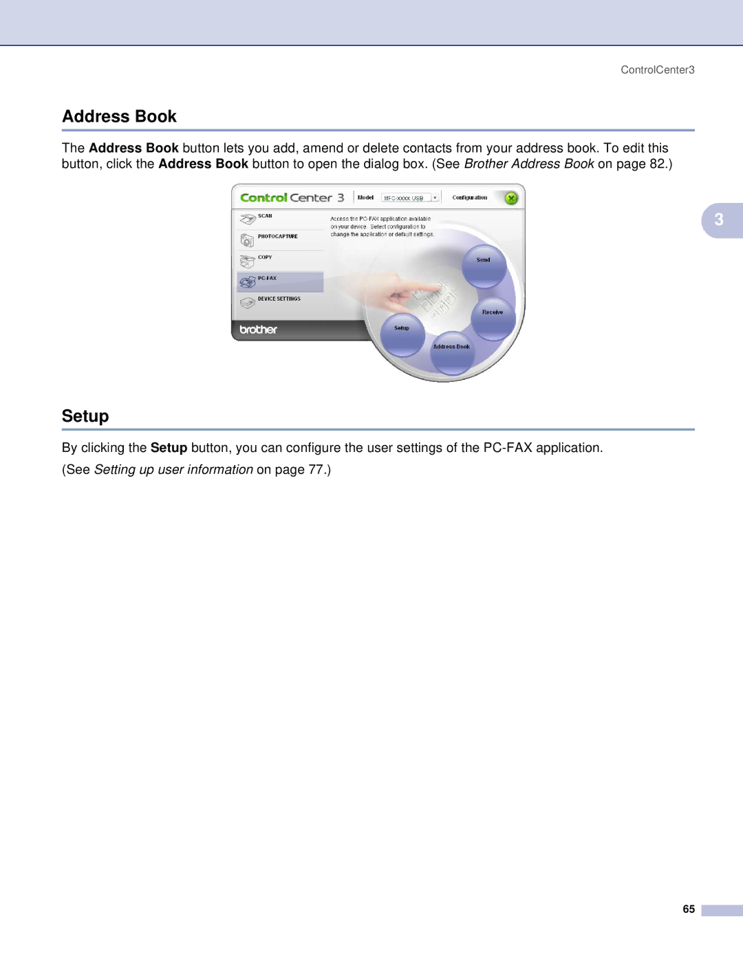 Brother DCP, MFC manual Address Book, Setup 