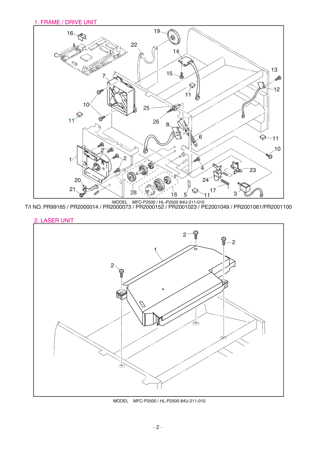 Brother HL-P2500, MFC-P2500 manual 