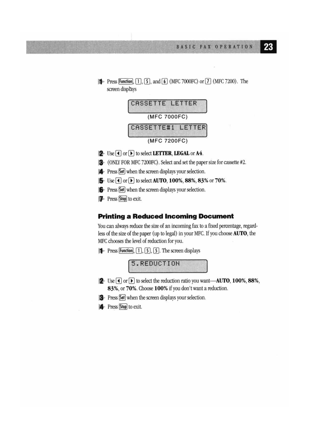 Brother MFC7000FC manual 