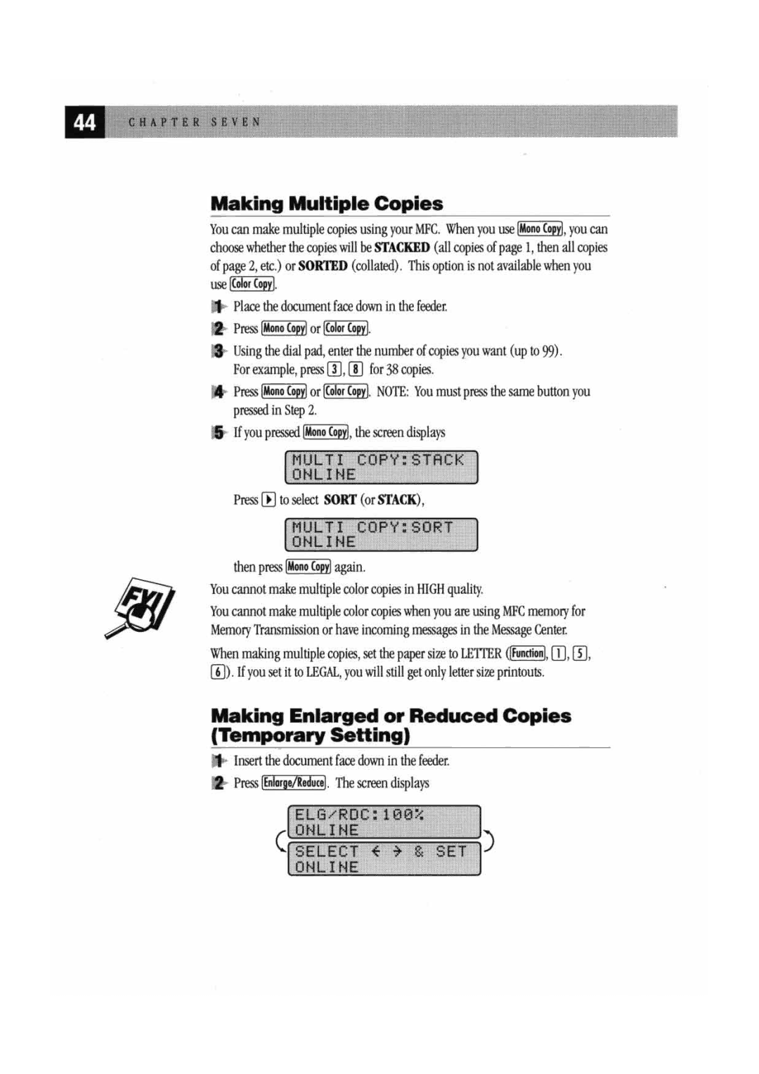 Brother MFC7000FC manual 