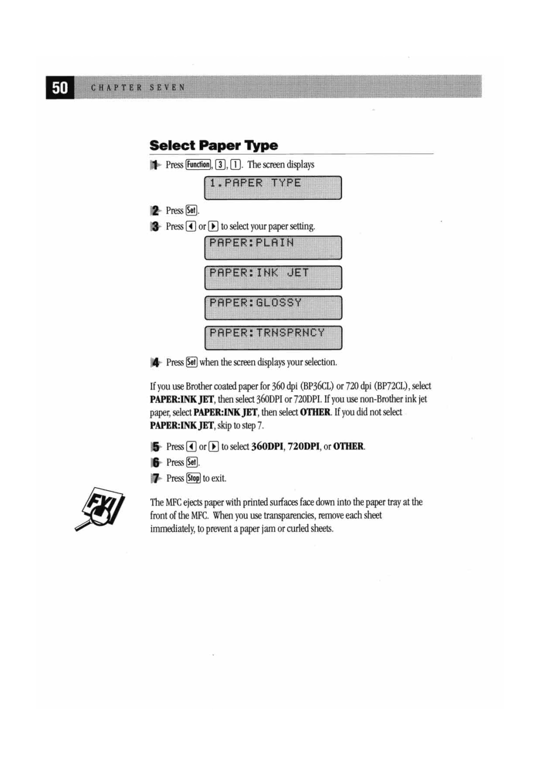 Brother MFC7000FC manual 