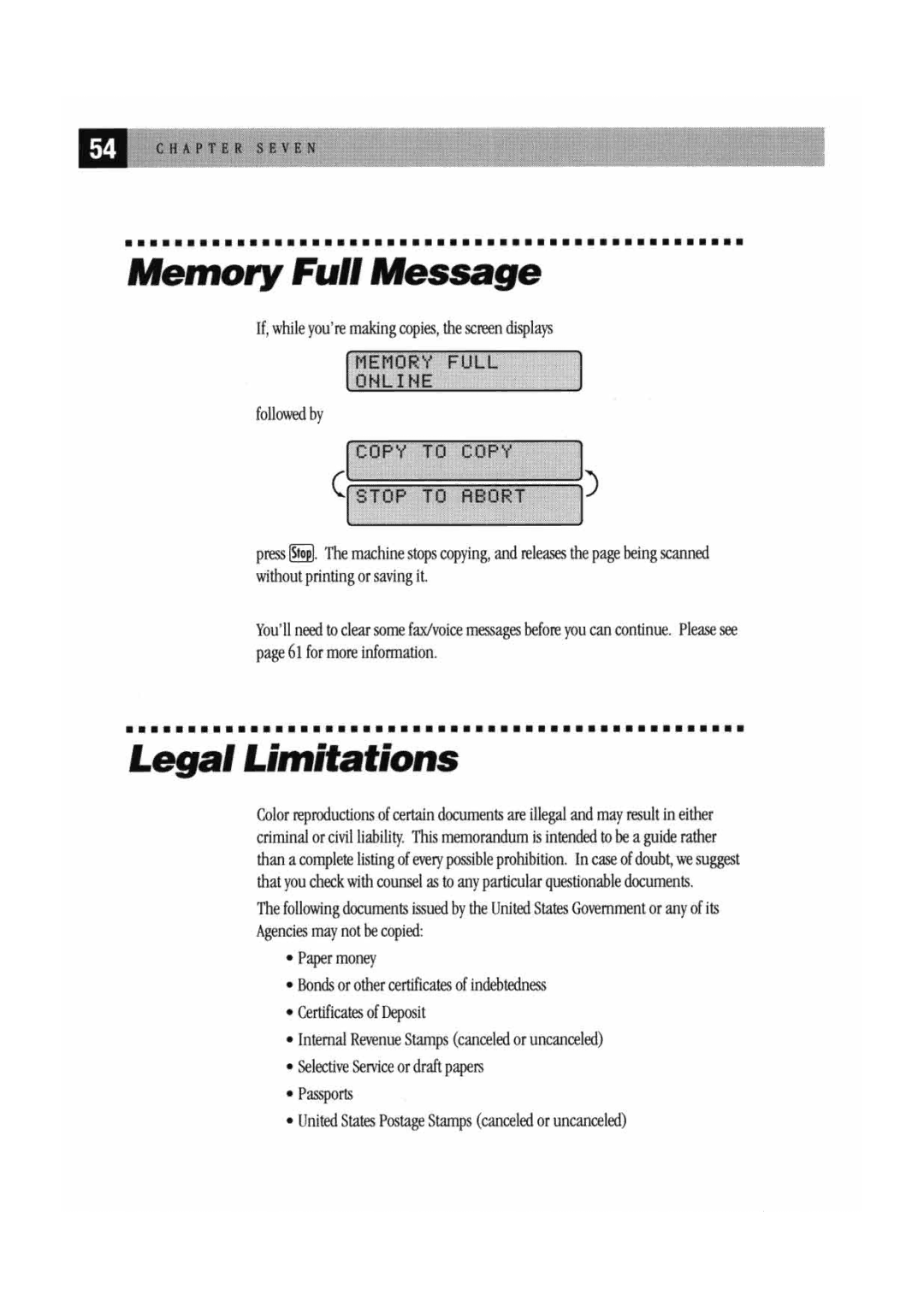 Brother MFC7000FC manual 