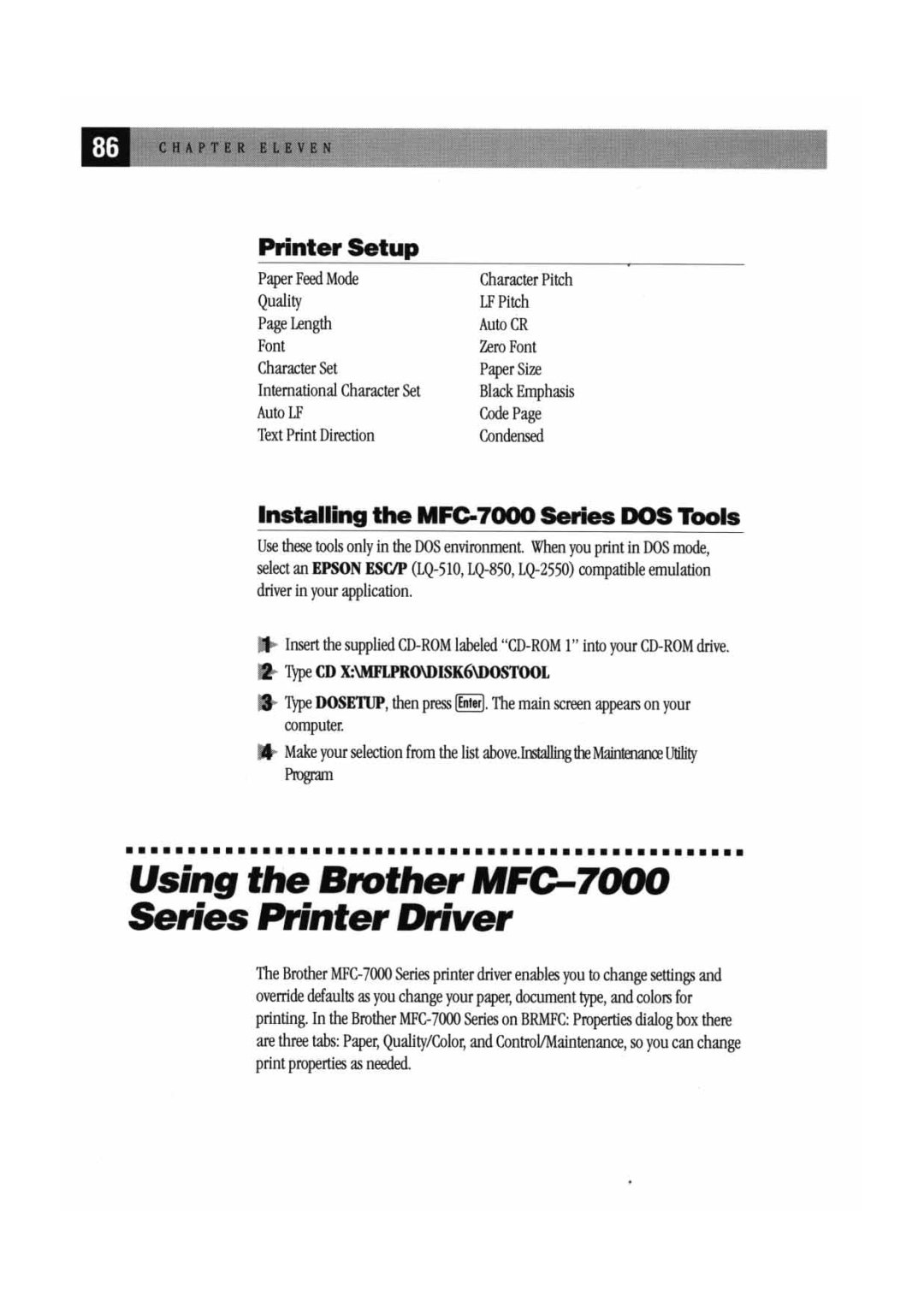 Brother MFC7000FC manual 