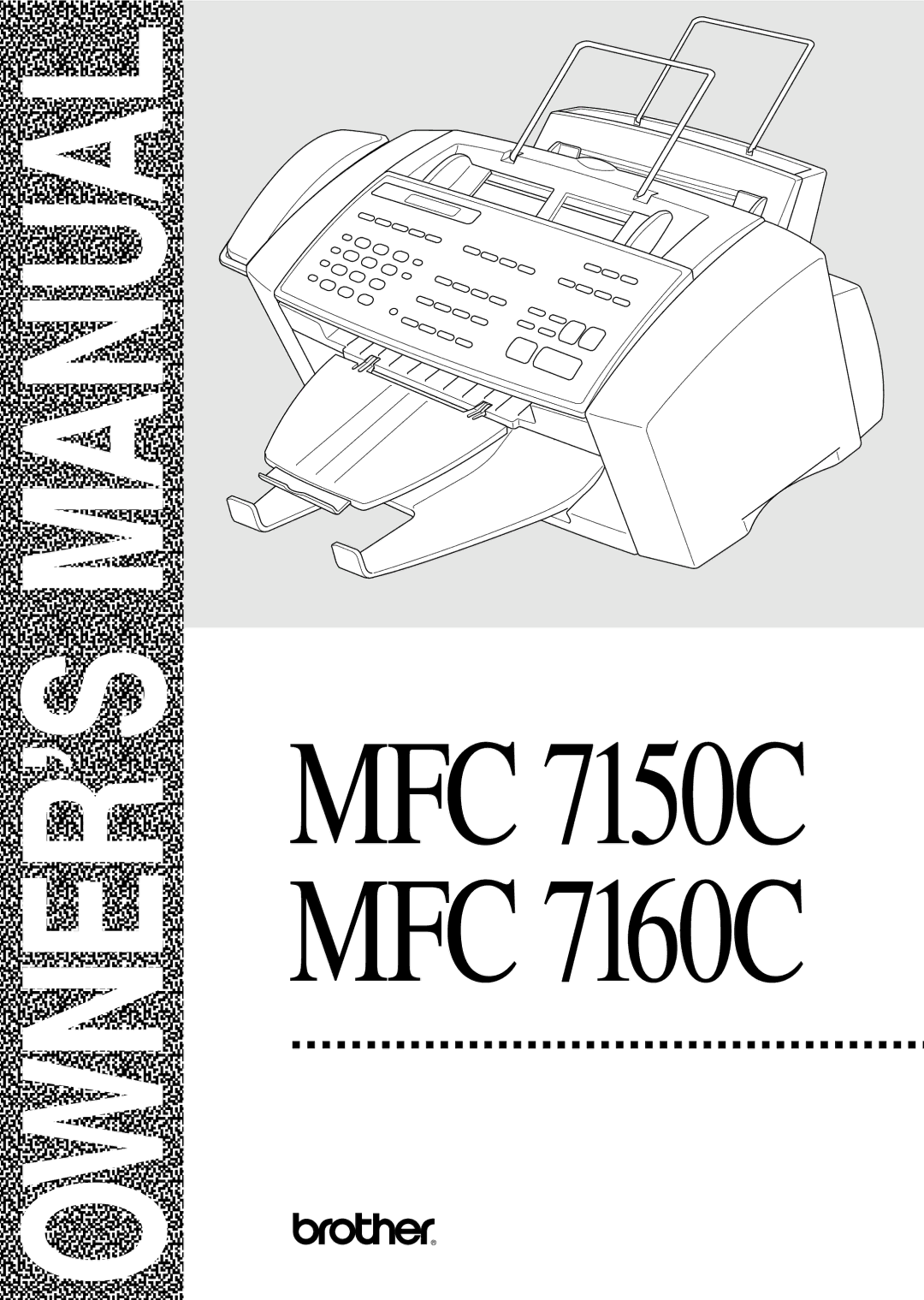 Brother MFC7150C, MFC7160C owner manual MFC 7150C MFC 7160C 