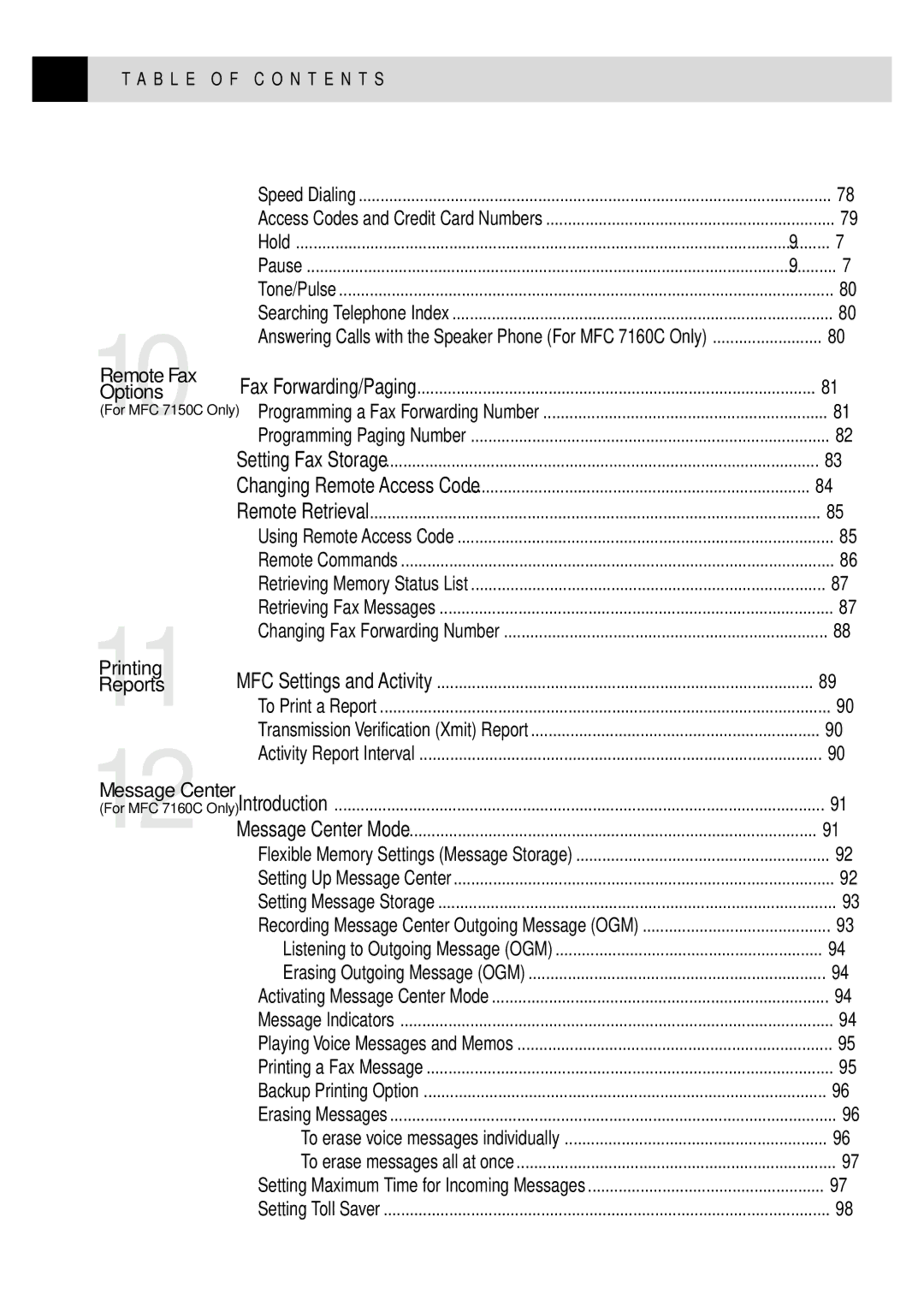 Brother MFC7160C, MFC7150C owner manual Printing 