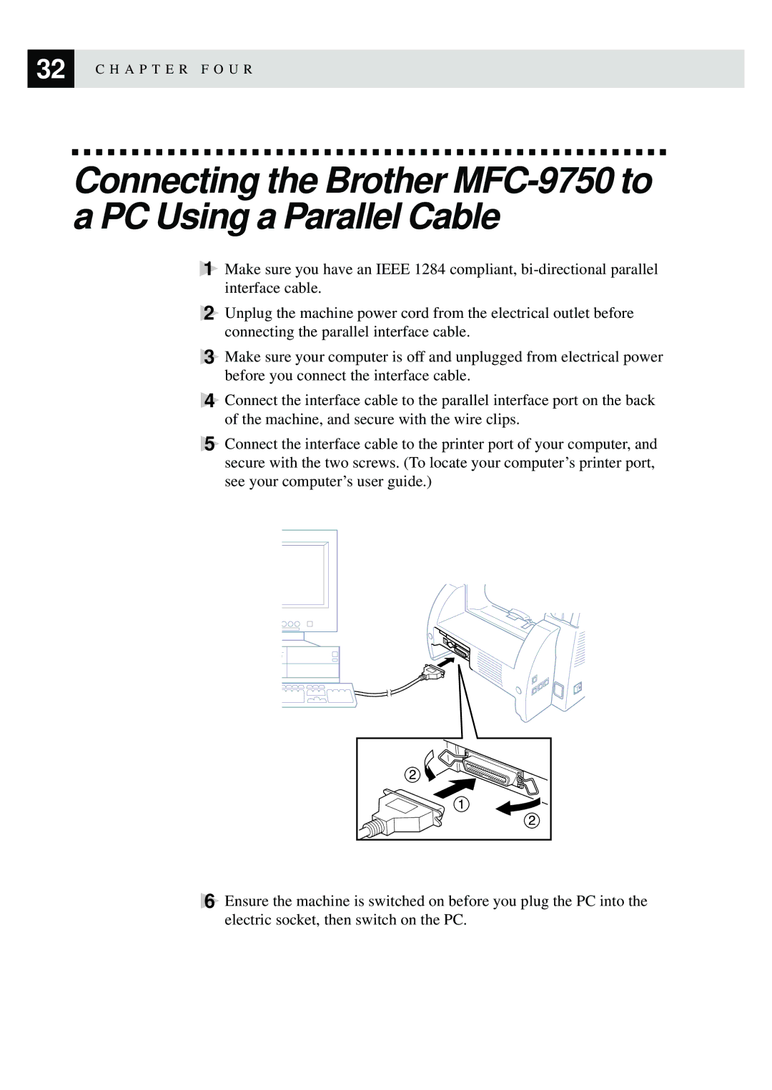 Brother MFC9750 owner manual A P T E R F O U R 