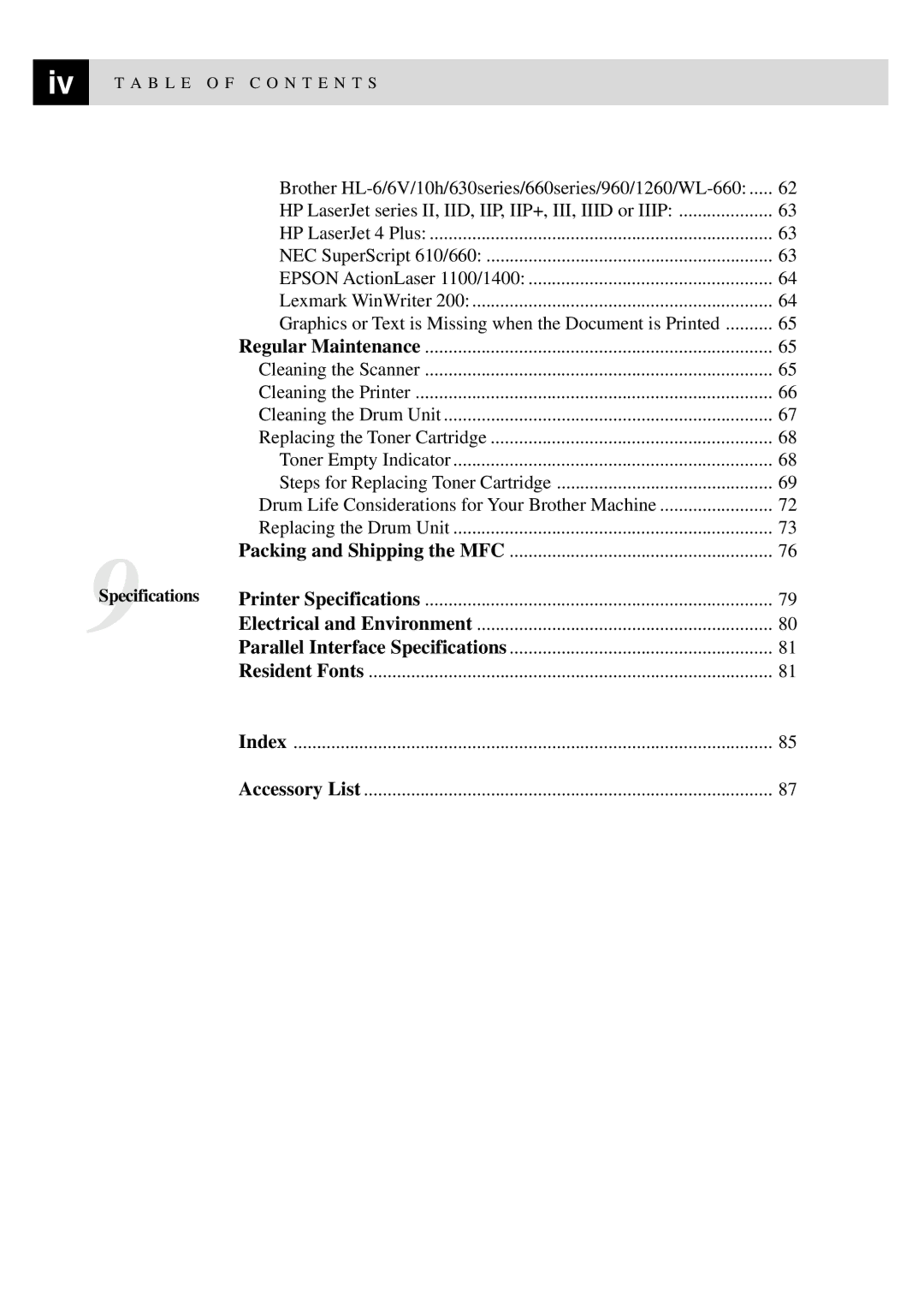 Brother MFC9750 owner manual Epson ActionLaser 1100/1400 