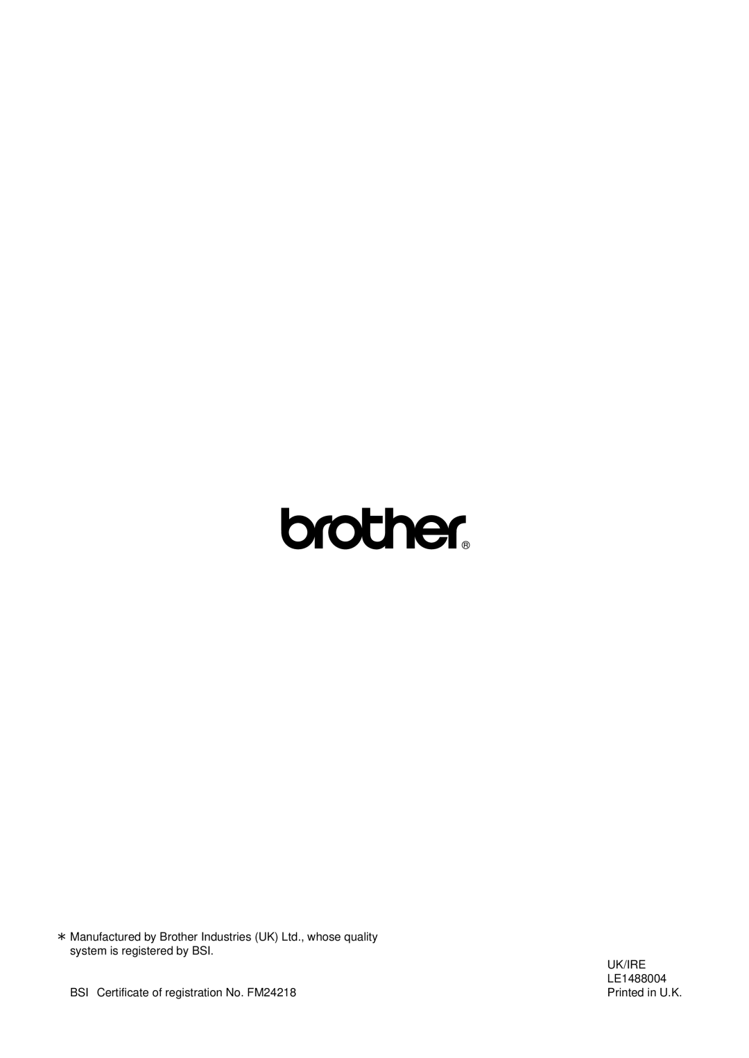 Brother MFC9750 owner manual Uk/Ire 