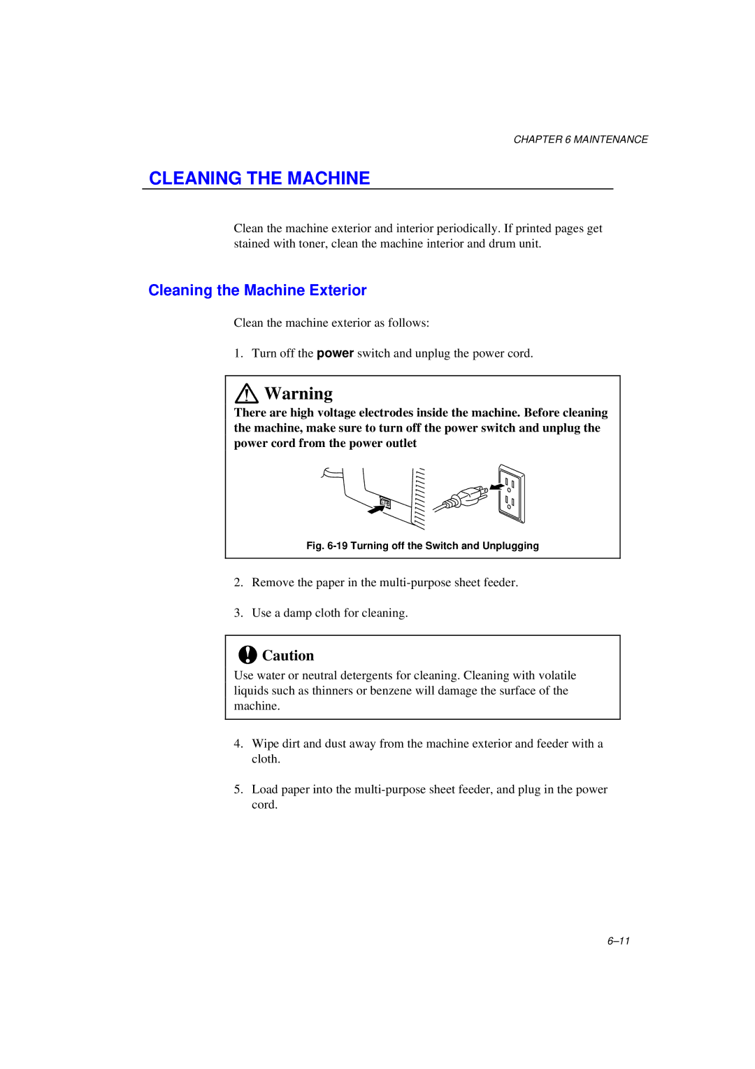 Brother MFC/HL-P2000 manual Cleaning the Machine Exterior 