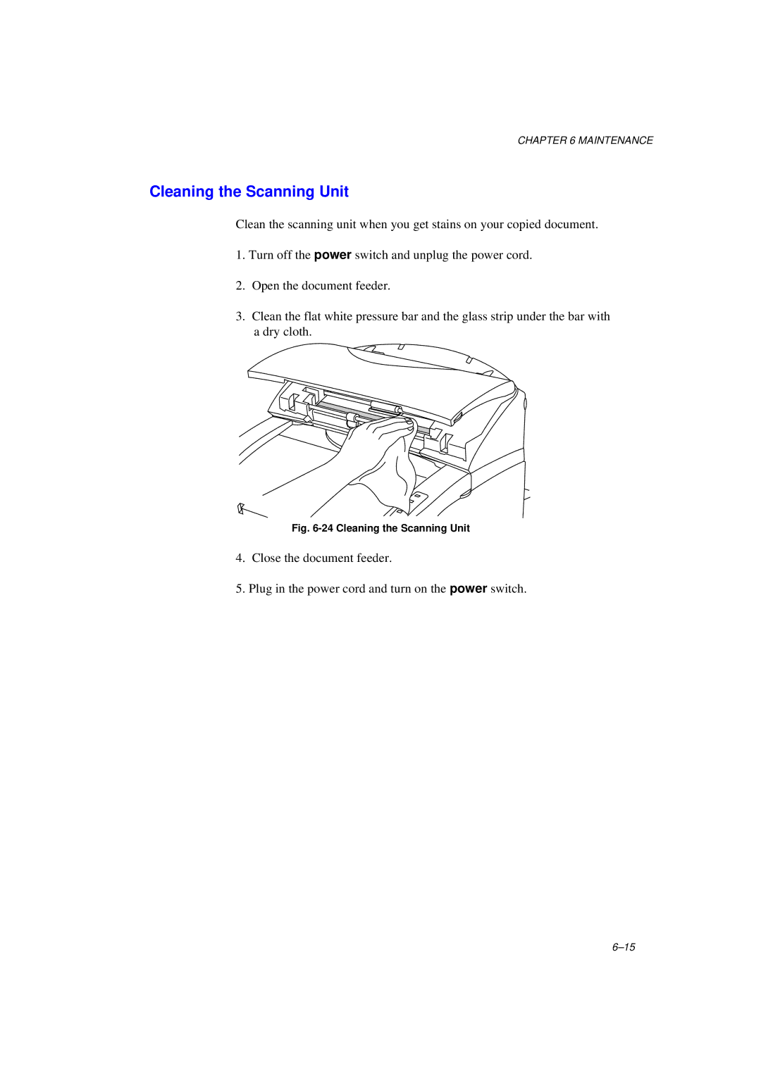 Brother MFC/HL-P2000 manual Cleaning the Scanning Unit 