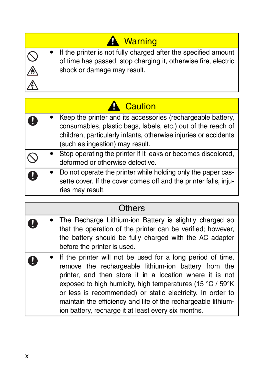 Brother MW-260 appendix Others 