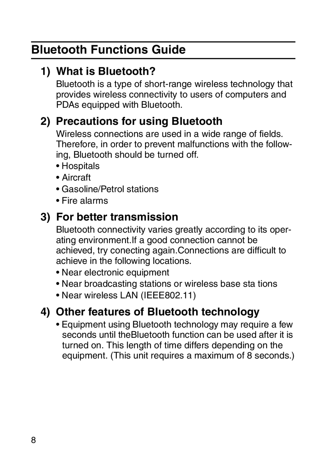 Brother MW-260 Bluetooth Functions Guide, What is Bluetooth?, Precautions for using Bluetooth, For better transmission 