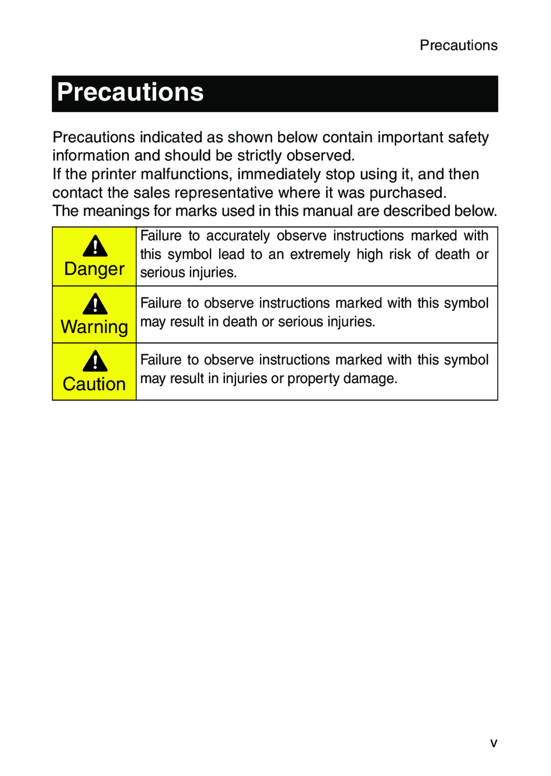 Brother MW-260 appendix Precautions 