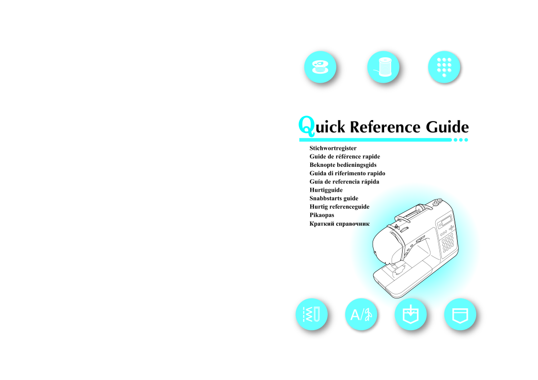 Brother NS-50 manual Quick Reference Guide, Stichwortregister, Hurtig referenceguide Pikaopas 