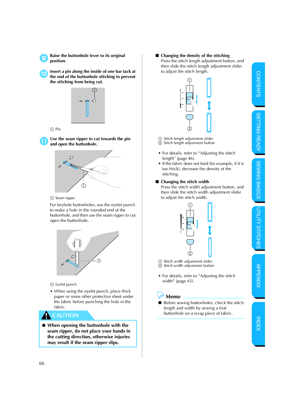 Brother NX 200 manual Changing the stitch width, For details, refer to Adjusting the stitch width 