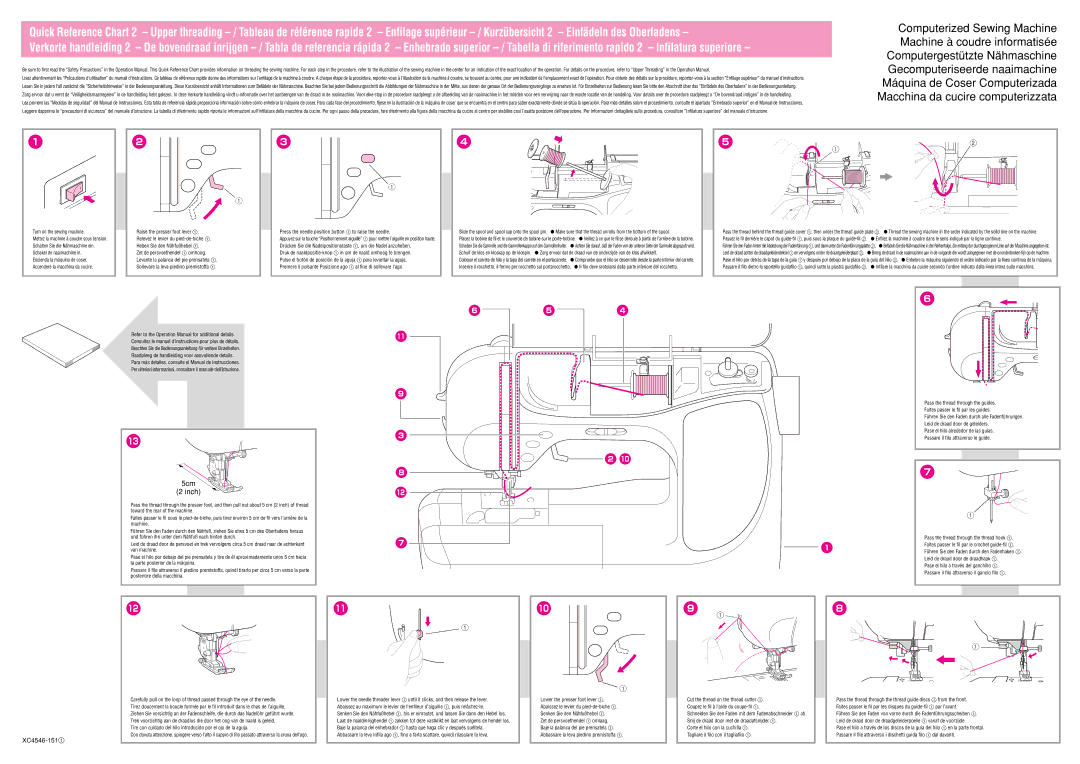 Brother NX-400Q operation manual 5cm Inch 