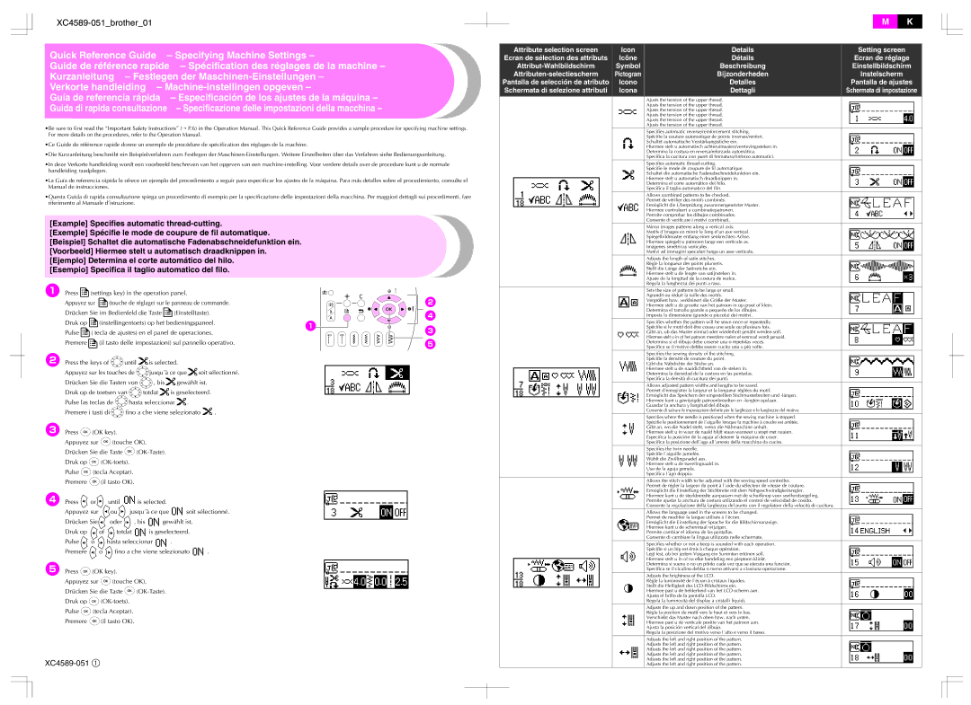 Brother NX-400Q operation manual XC4589-051brother01 