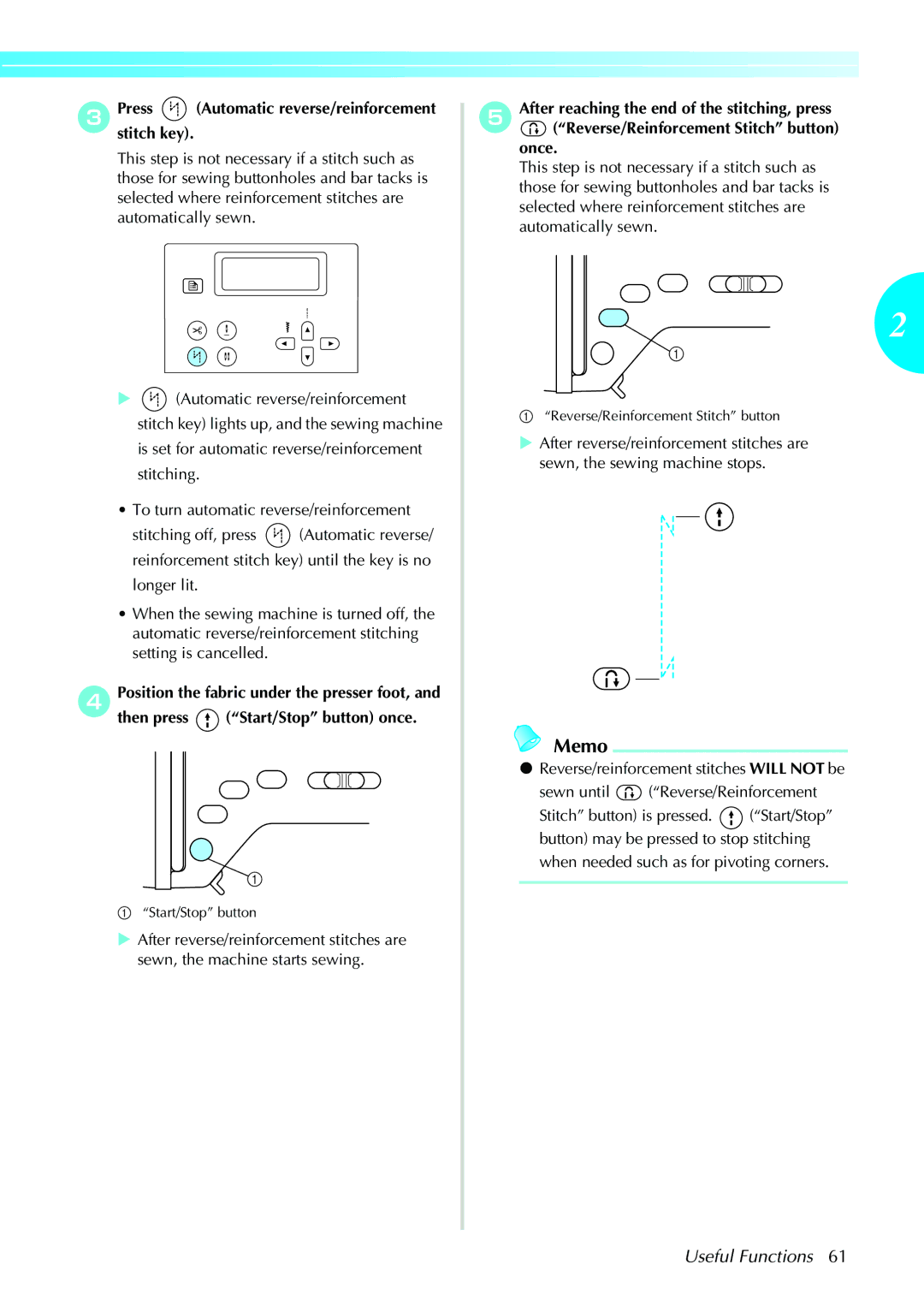 Brother NX-450, N5V operation manual Useful Functions 