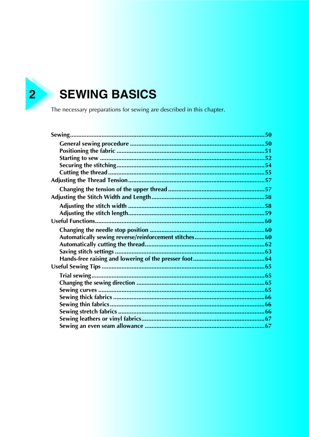 Brother NX-450, N5V operation manual Sewing Basics, The necessary preparations for sewing are described in this chapter 