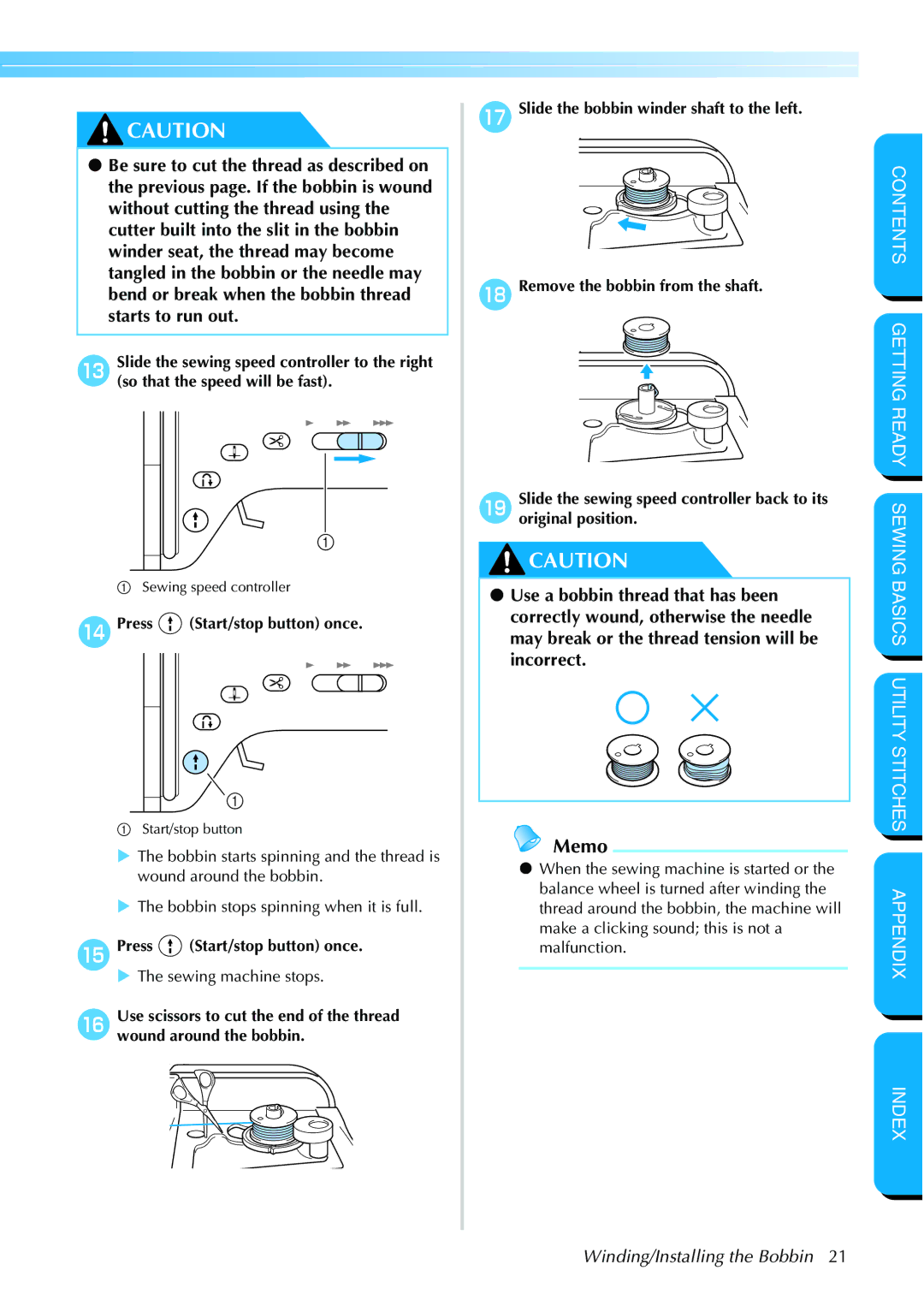 Brother NX 600 operation manual NPress Start/stop button once, OPress Start/stop button once 